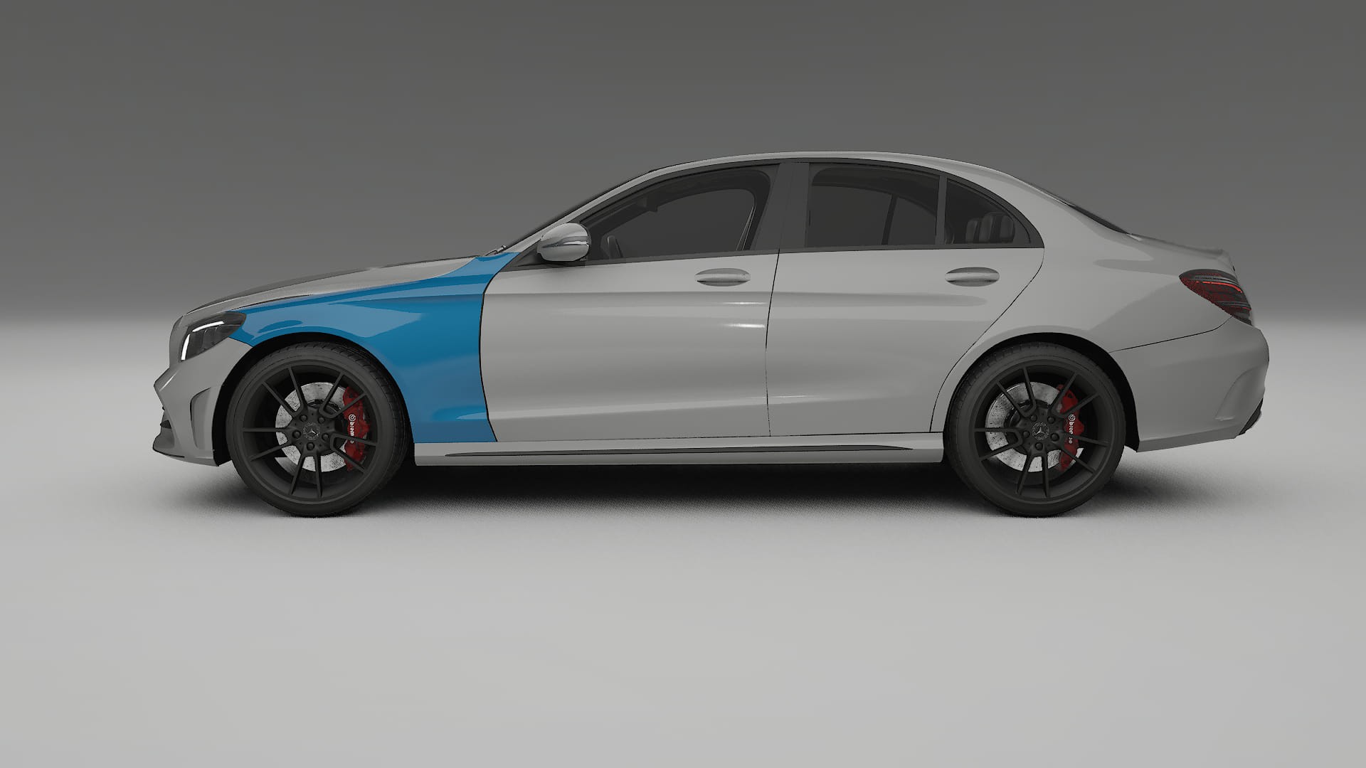 Mercedes C-class W205 AMG limousine Lackschutzfolie | CrystalGuard Transparente PPF Komplett-Vorgeschnittener Kit