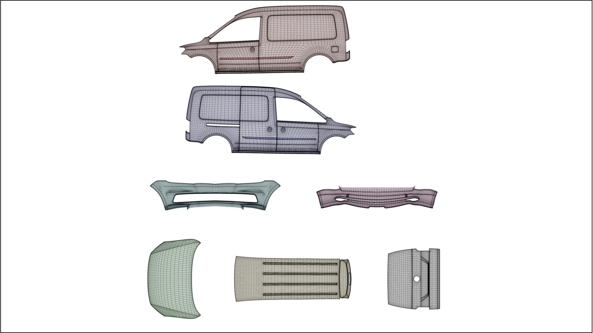 VW Caddy Maxi SB Lackschutzfolie | CrystalGuard Transparente PPF Komplett-Vorgeschnittener Kit