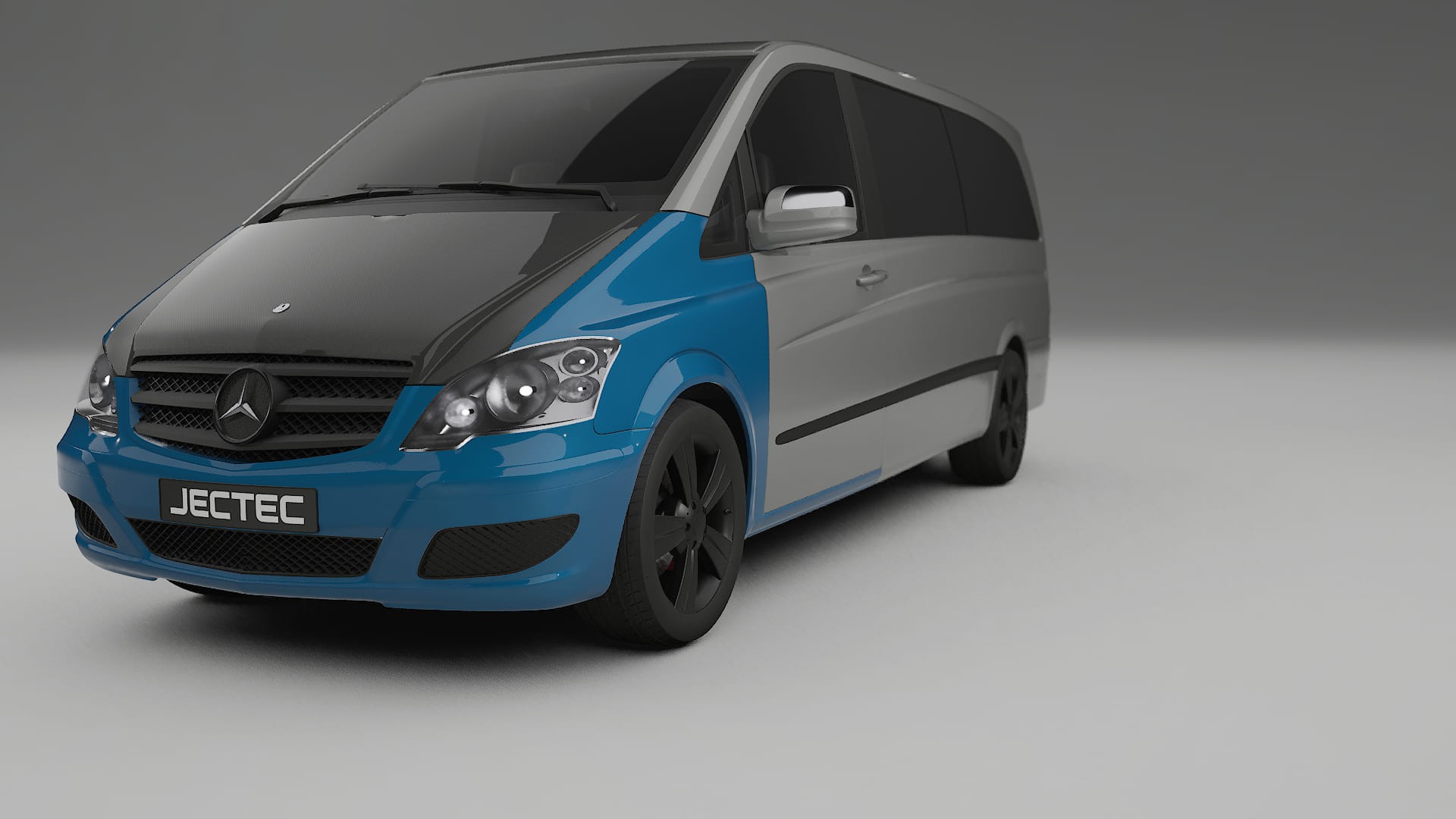 Mercedes Viano Extralong W439 Facelift PPF | CrystalGuard Front Kit with Carbon Bonnet