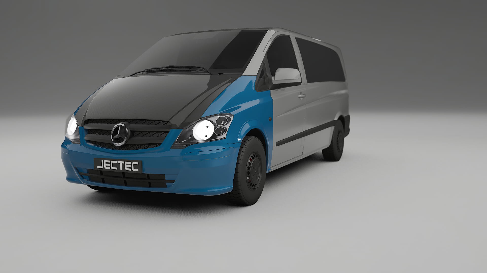Mercedes Vito Short W639 facelift PPF | CrystalGuard Front Kit with Carbon Bonnet