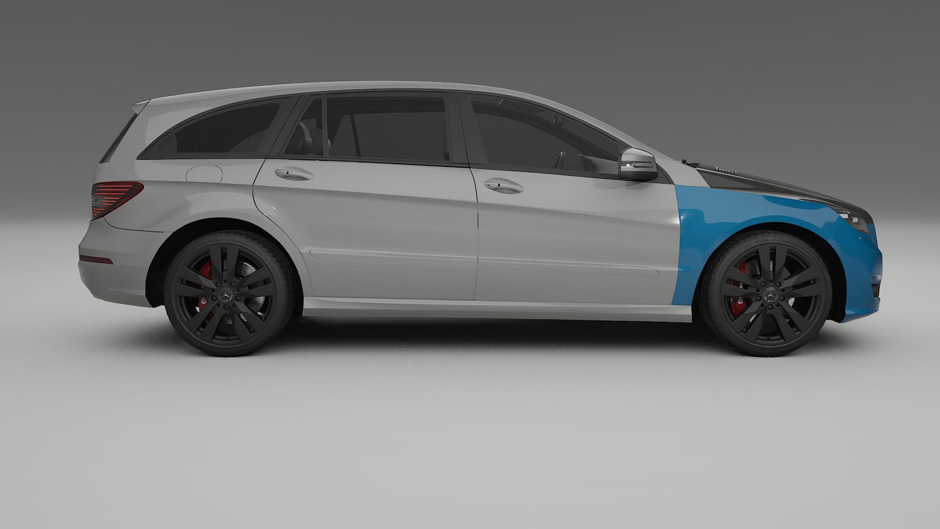 Mercedes R-class W251 facelift PPF | CrystalGuard Front Kit with Carbon Bonnet 2