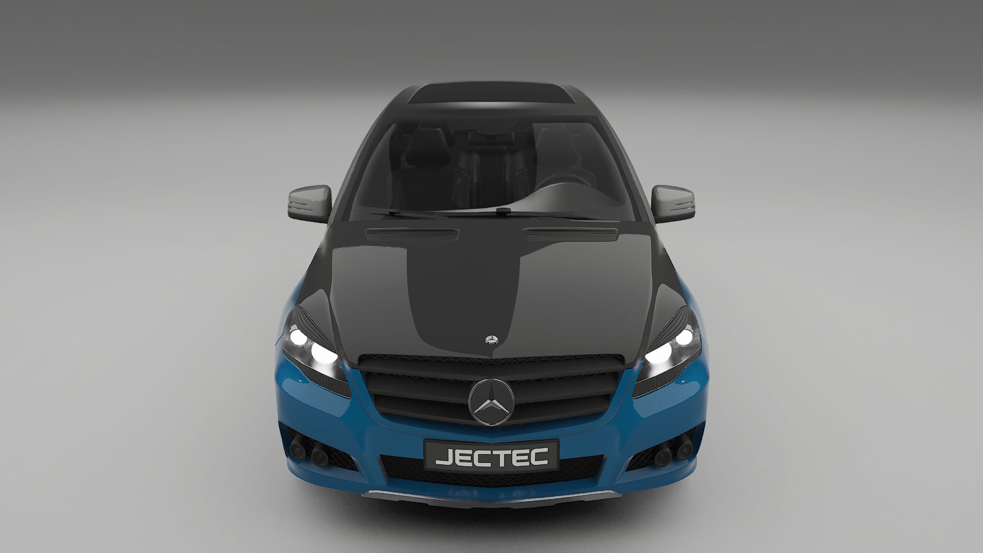 Mercedes R-class W251 facelift PPF | CrystalGuard Front Kit with Carbon Bonnet