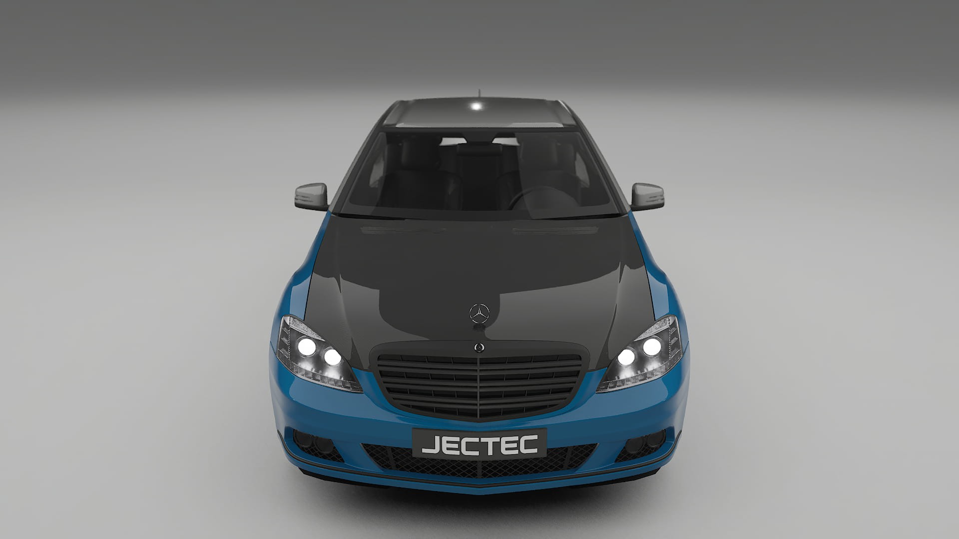 Mercedes S-class W221 facelift PPF | CrystalGuard Front Kit with Carbon Bonnet