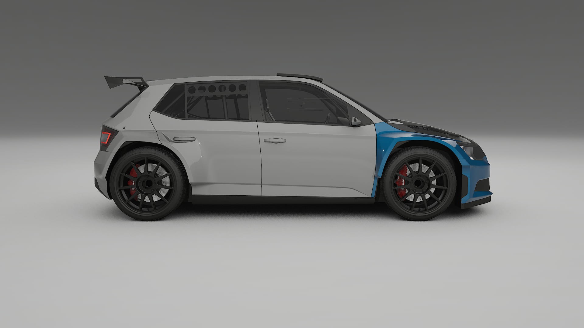 Škoda Fabia R5 6V PPF | CrystalGuard Front Kit with Carbon Bonnet