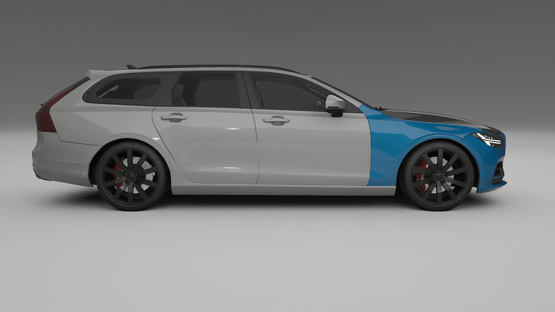 Volvo V90 P5 PPF | CrystalGuard Front Kit with Carbon Bonnet 2