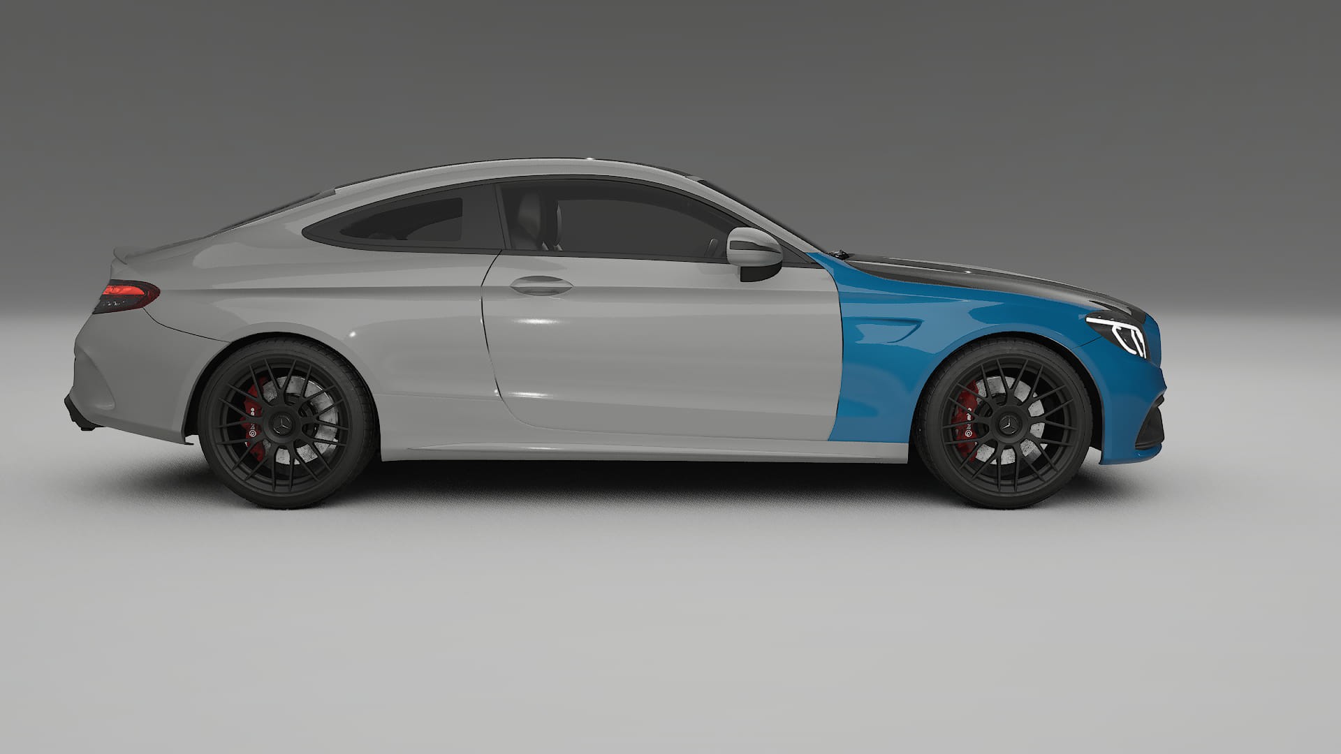 Mercedes C63 AMG W205 Coupe PPF | CrystalGuard Front Kit with Carbon Bonnet