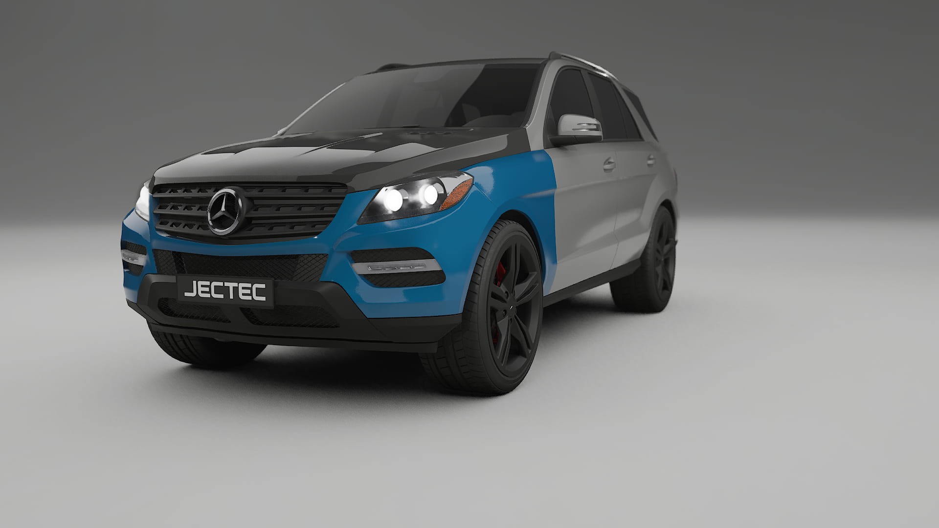 Mercedes M-class W166 PPF | CrystalGuard Front Kit with Carbon Bonnet