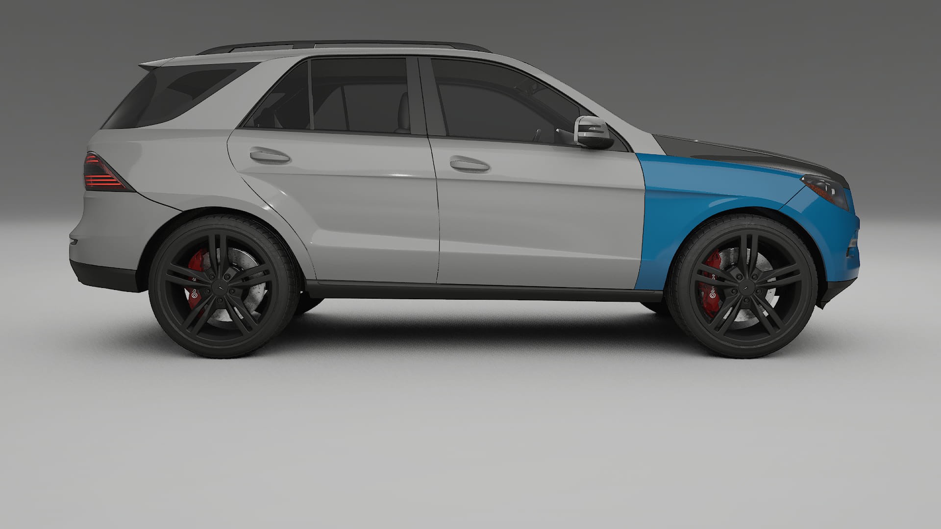 Mercedes M-class W166 PPF | CrystalGuard Front Kit with Carbon Bonnet 2