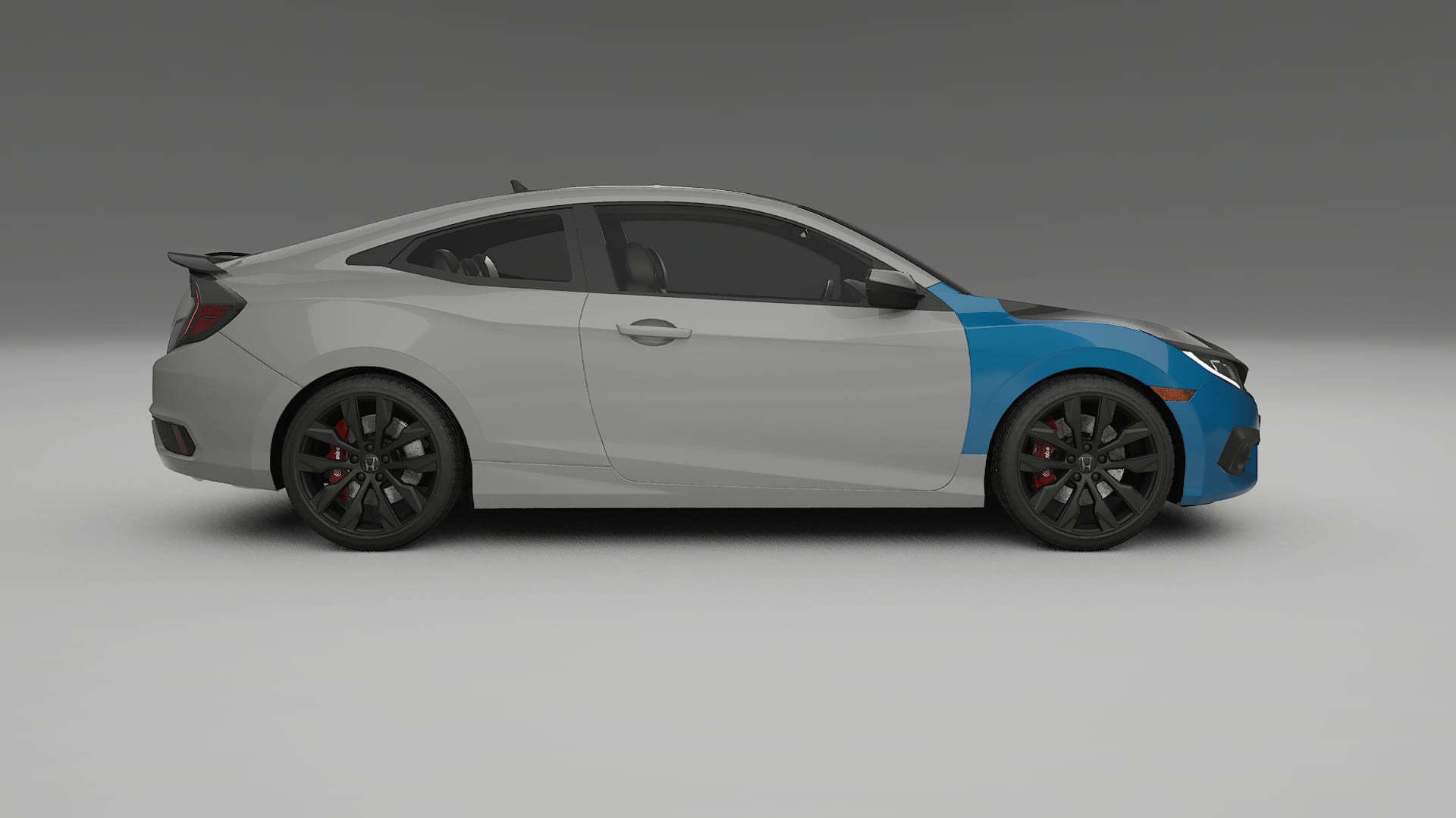 Honda Civic coupe prefacelift PPF | CrystalGuard Front Kit with Carbon Bonnet 2