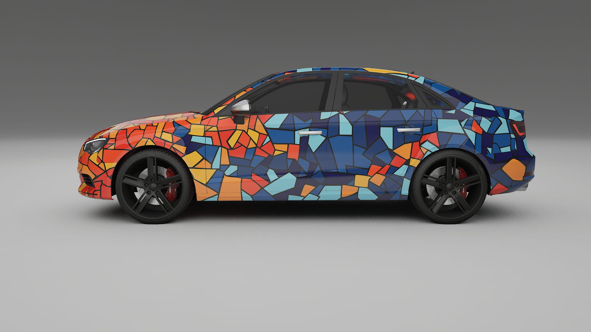 Audi A3 8V sedan prefacelift pre-LCI BARCELONA Designed Wrap PPF Kit – Printable Polyurethane Film