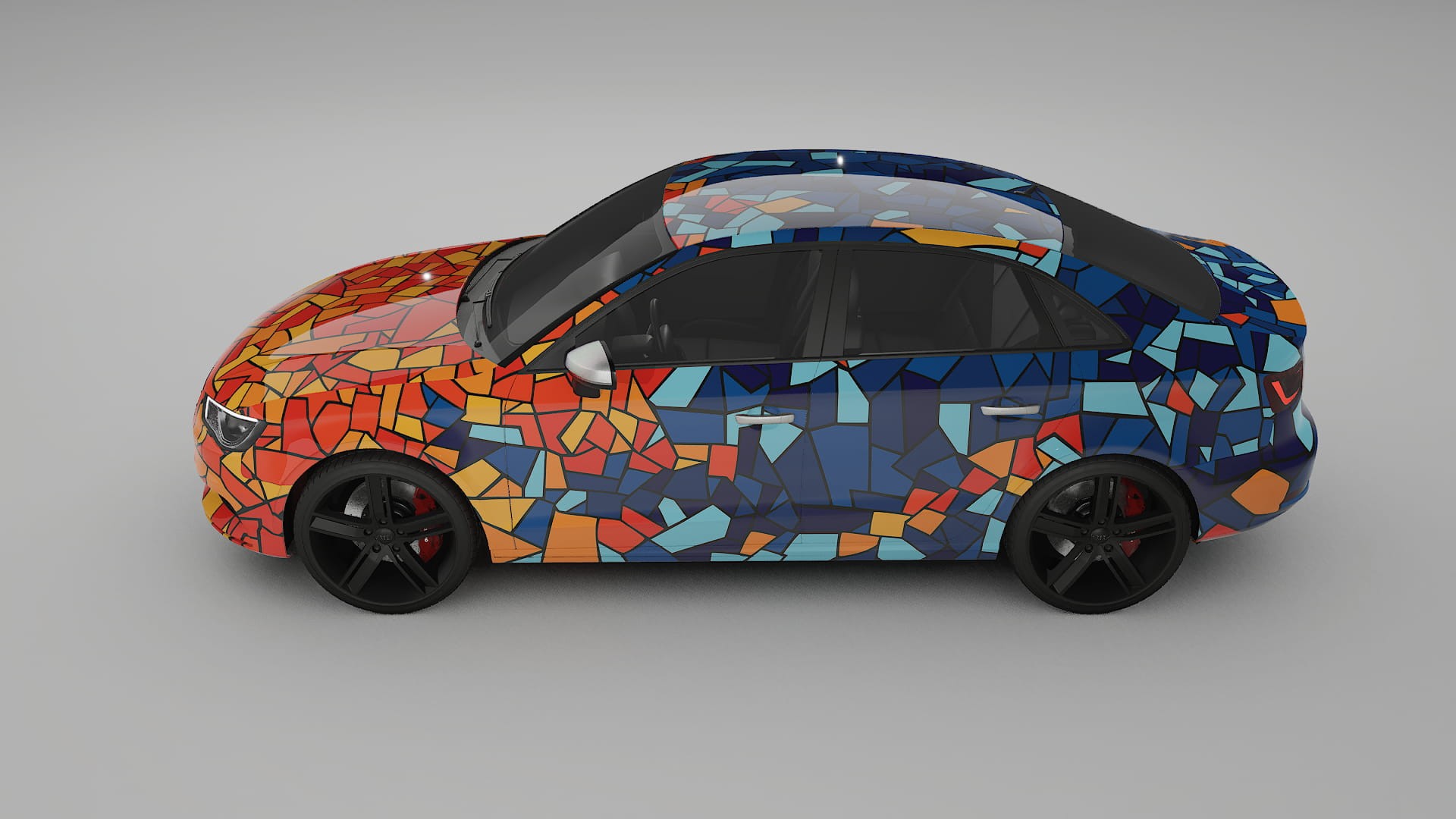 Audi A3 8V sedan prefacelift pre-LCI BARCELONA Designed Wrap PPF Kit – Printable Polyurethane Film