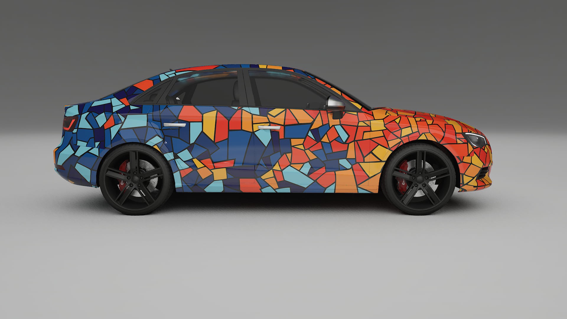 Audi A3 8V sedan prefacelift pre-LCI BARCELONA Designed Wrap PPF Kit – Printable Polyurethane Film