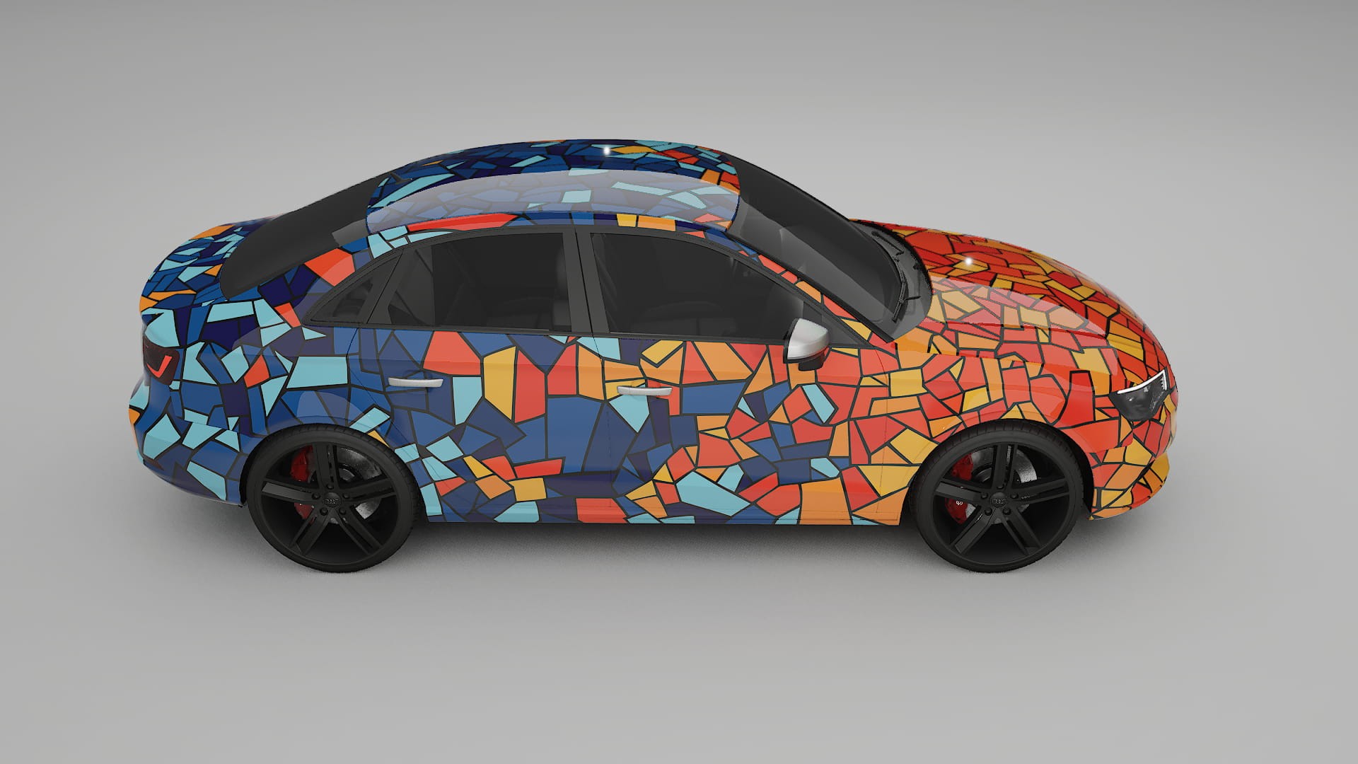 Audi A3 8V sedan prefacelift pre-LCI BARCELONA Designed Wrap PPF Kit – Printable Polyurethane Film