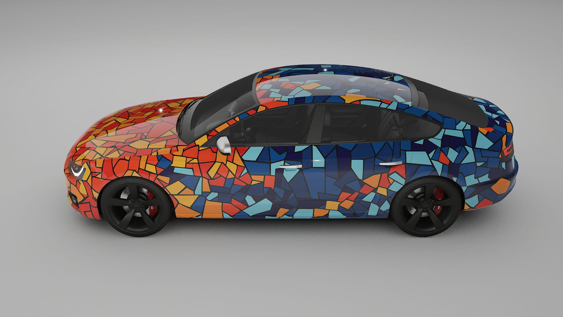 Audi A5 8T Sportback prefacelift pre-LCI BARCELONA Designed Wrap PPF Kit – Printable Polyurethane Film