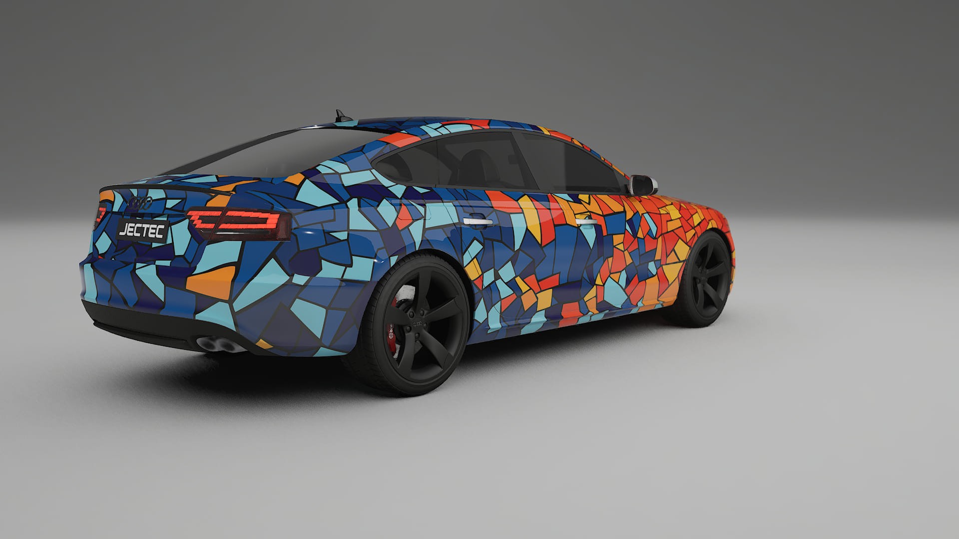 Audi A5 8T Sportback prefacelift pre-LCI BARCELONA – Design-Wrap PPF-Kit aus bedruckbarer Polyurethanfolie