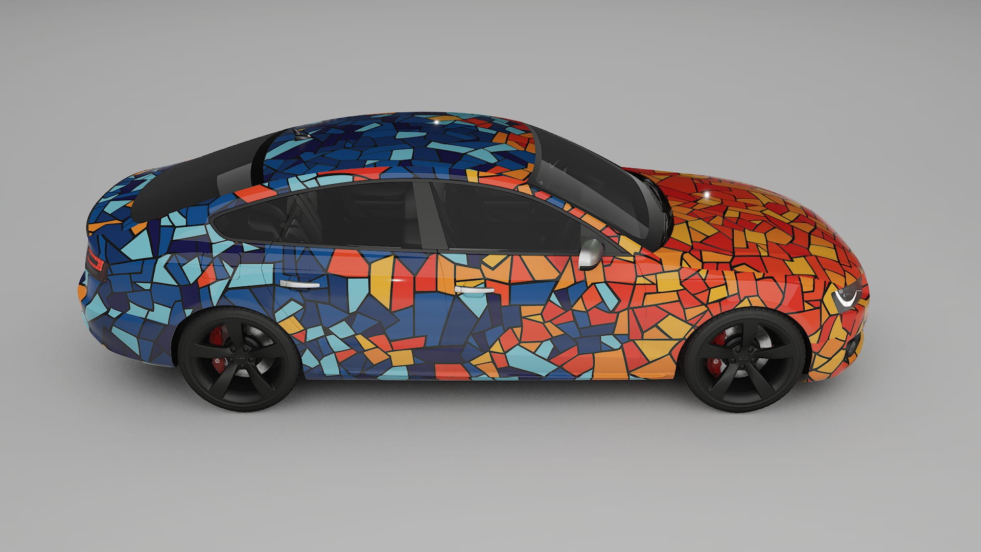 Audi A5 8T Sportback prefacelift pre-LCI BARCELONA Designed Wrap PPF Kit – Printable Polyurethane Film