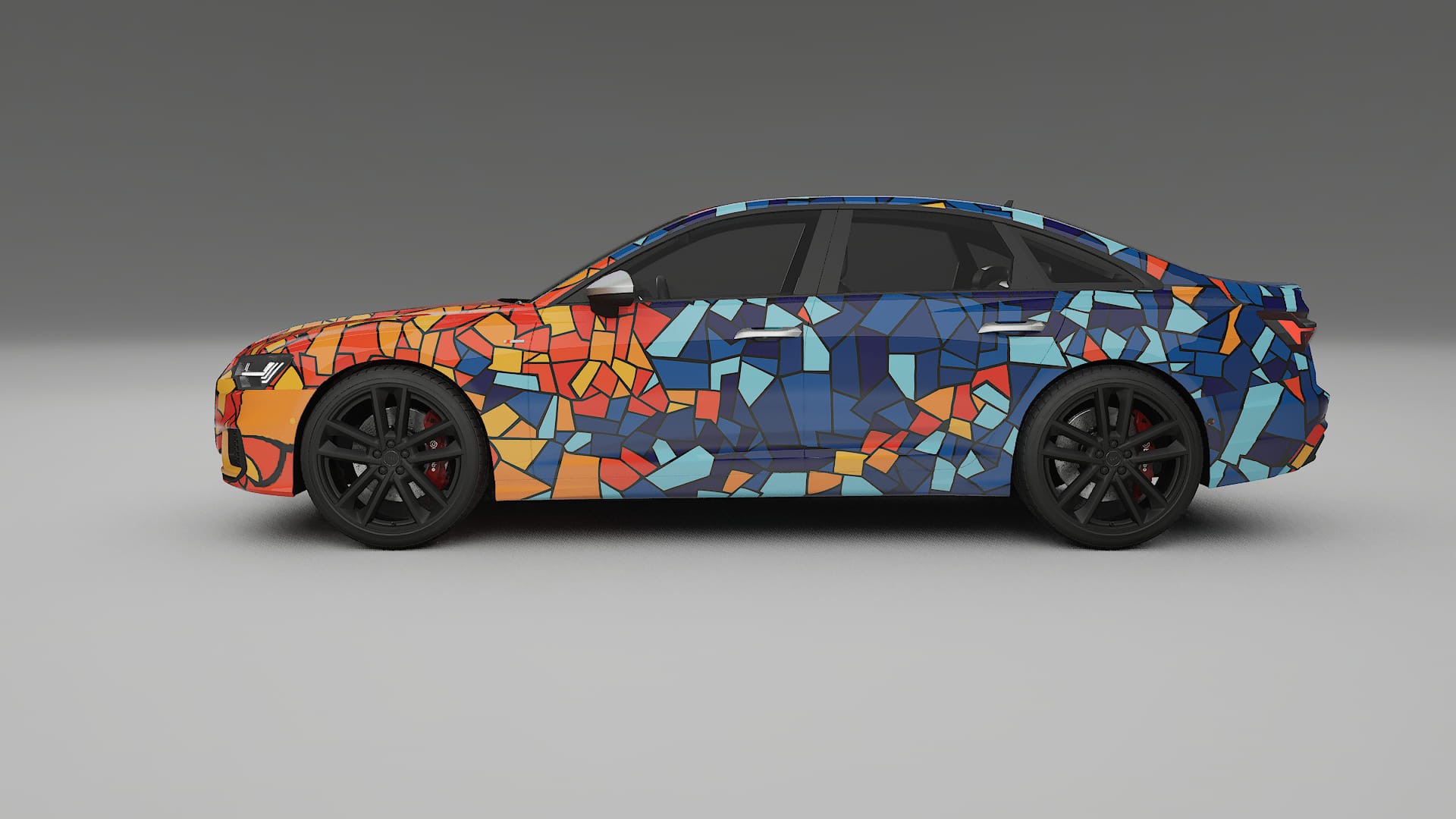 Audi A6 S-Line C8 BARCELONA – Design-Wrap PPF-Kit aus bedruckbarer Polyurethanfolie