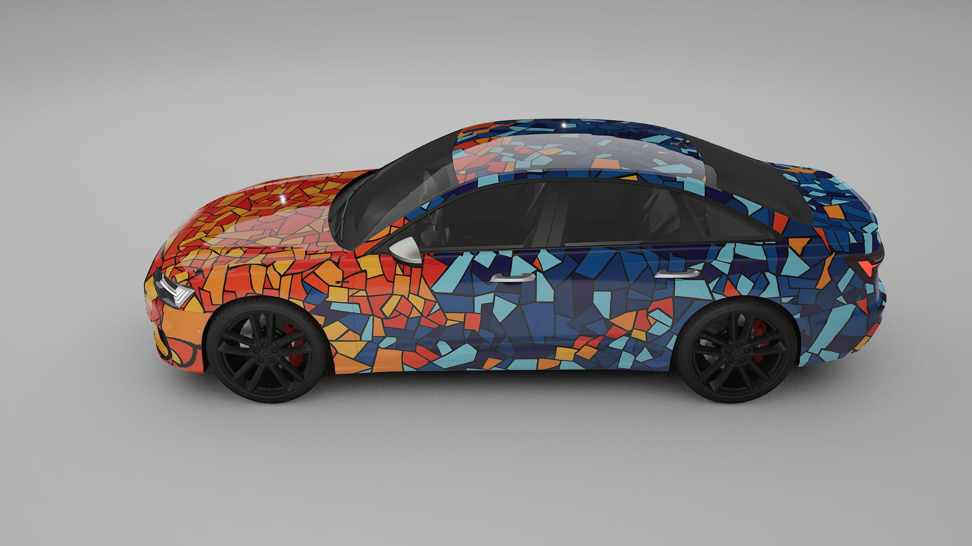 Audi A6 S-Line C8 BARCELONA – Design-Wrap PPF-Kit aus bedruckbarer Polyurethanfolie