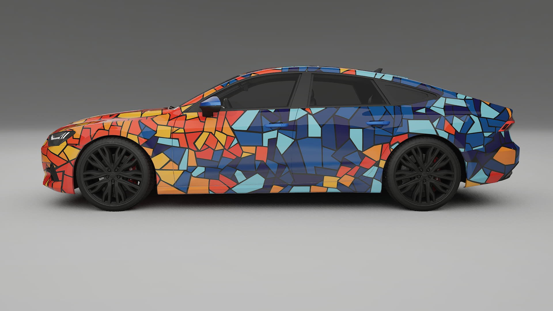 Audi A7 C8 Sportback prefacelift pre-LCI BARCELONA – Design-Wrap PPF-Kit aus bedruckbarer Polyurethanfolie