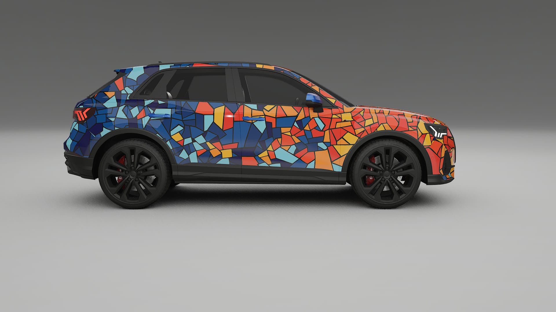 Audi Q3 S-Line F3 BARCELONA – Design-Wrap PPF-Kit aus bedruckbarer Polyurethanfolie