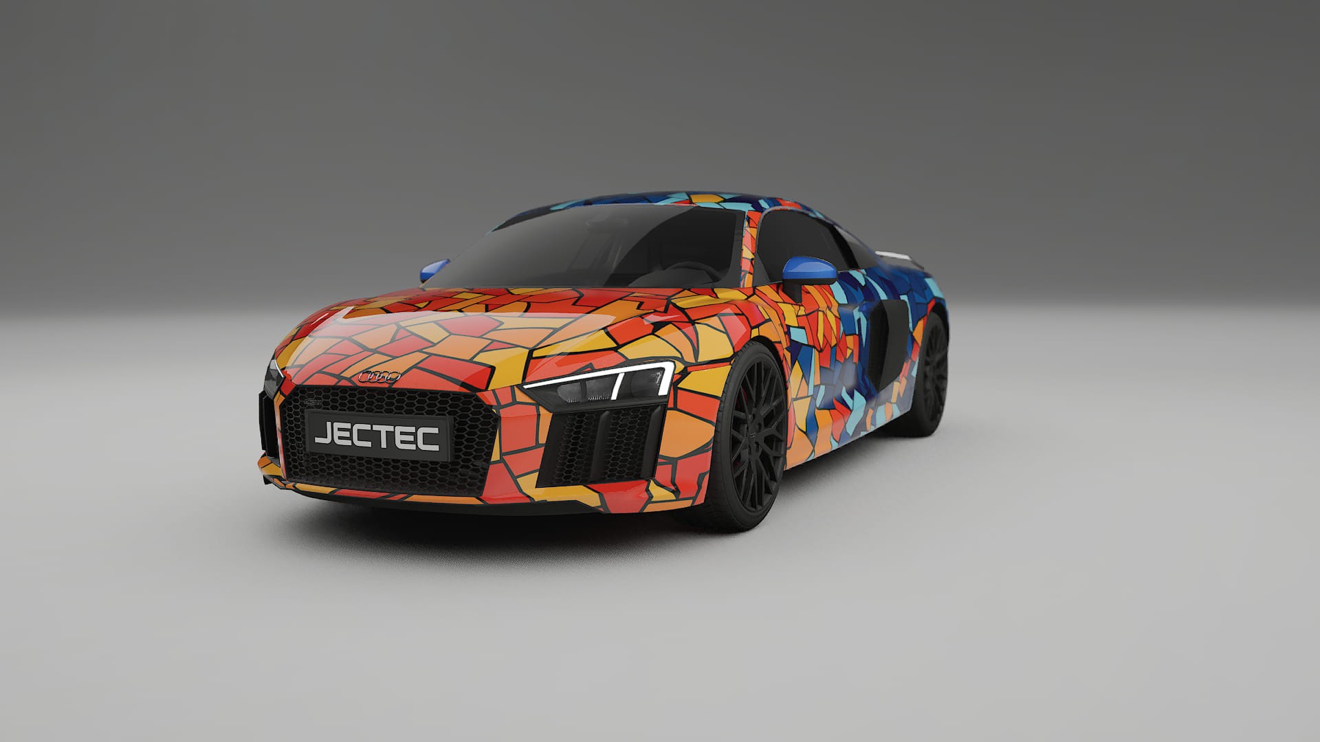 Audi R8 typ-4S prefacelift pre-LCI BARCELONA – Design-Wrap PPF-Kit aus bedruckbarer Polyurethanfolie