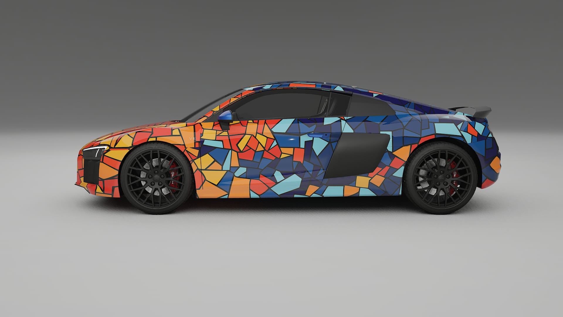 Audi R8 typ-4S prefacelift pre-LCI BARCELONA – Design-Wrap PPF-Kit aus bedruckbarer Polyurethanfolie