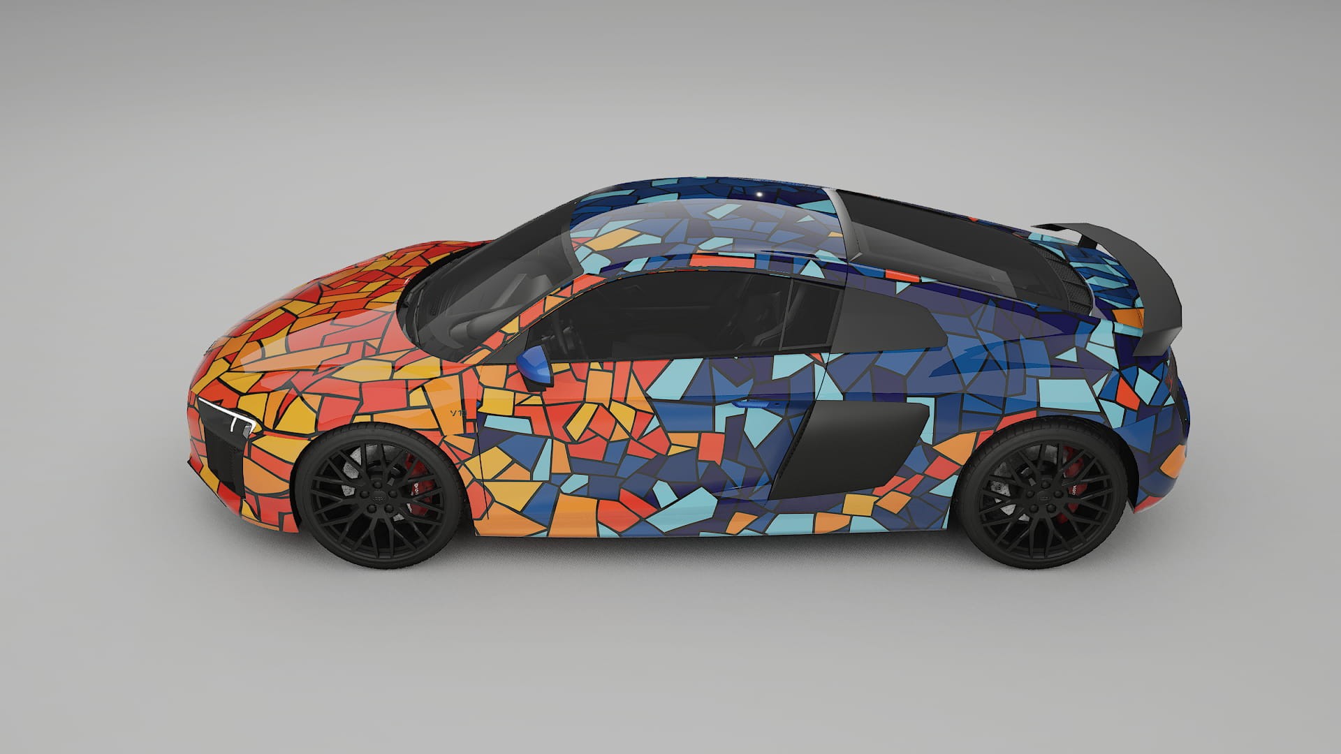 Audi R8 typ-4S prefacelift pre-LCI BARCELONA – Design-Wrap PPF-Kit aus bedruckbarer Polyurethanfolie