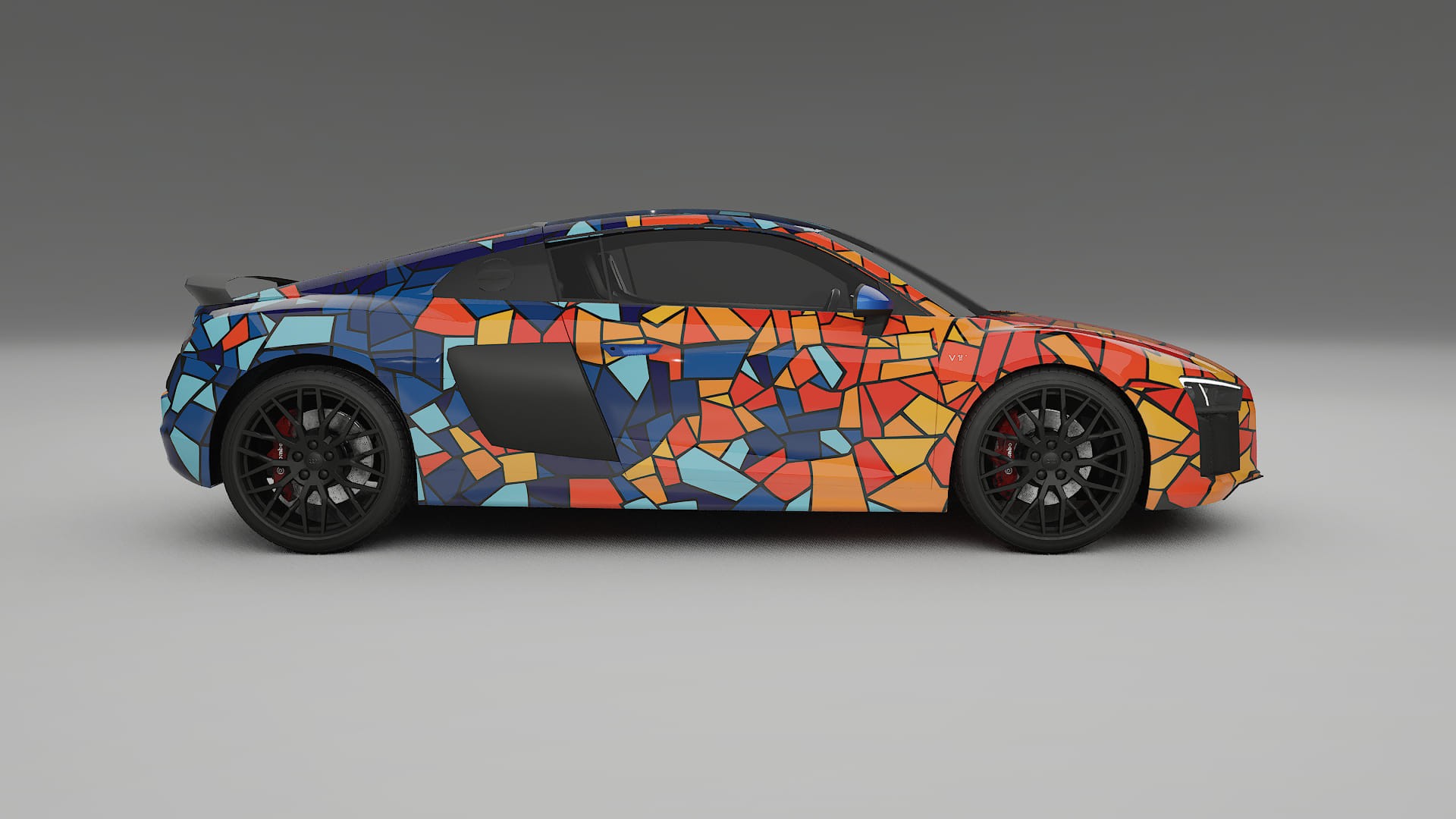Audi R8 typ-4S prefacelift pre-LCI BARCELONA – Design-Wrap PPF-Kit aus bedruckbarer Polyurethanfolie