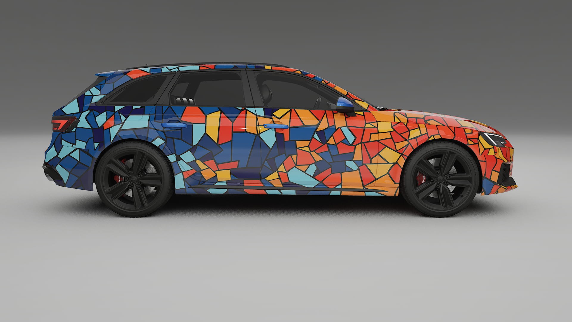 Audi RS4 Avant B9 prefacelift pre-LCI BARCELONA – Design-Wrap PPF-Kit aus bedruckbarer Polyurethanfolie