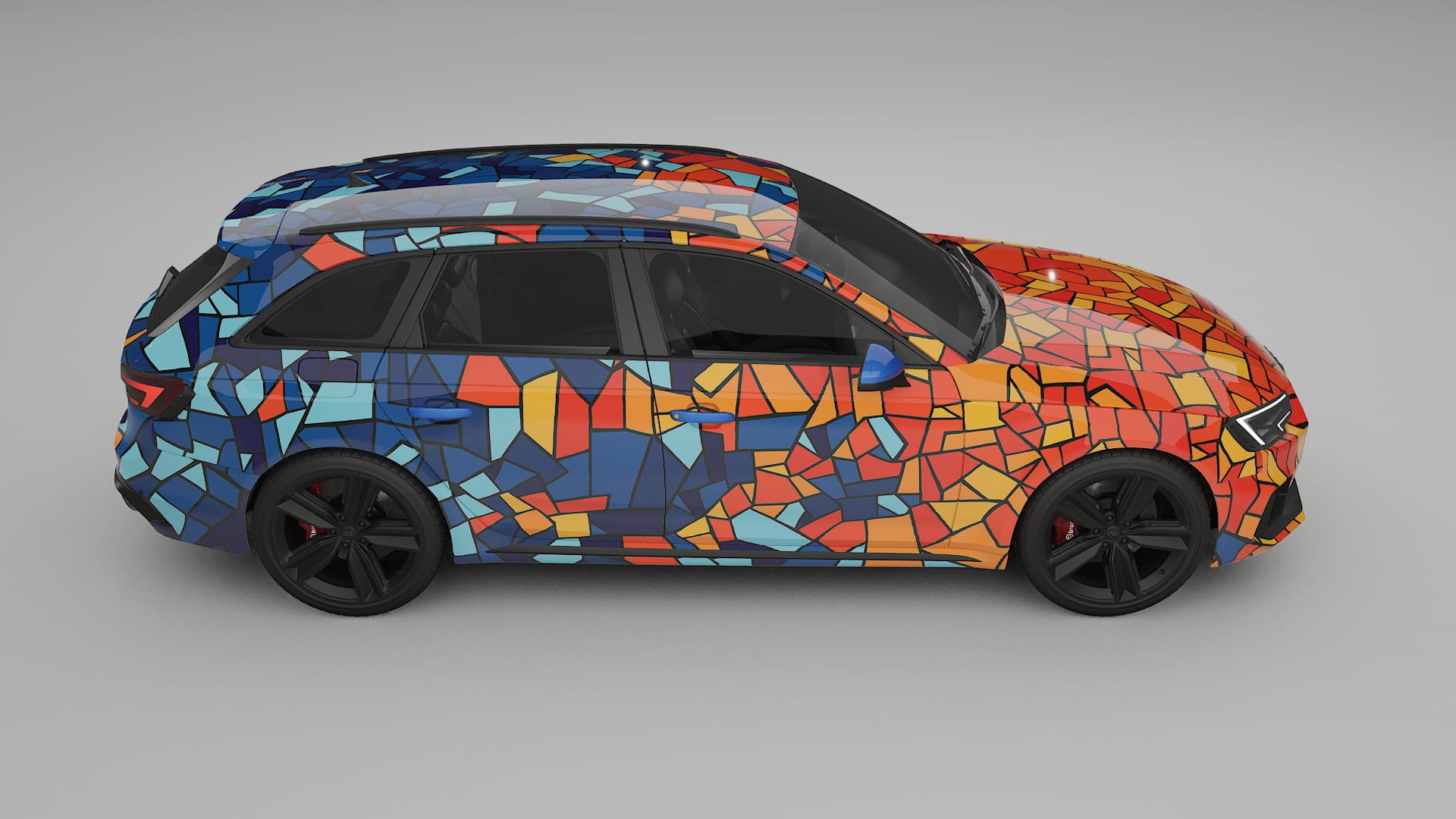 Audi RS4 Avant B9 prefacelift pre-LCI BARCELONA – Design-Wrap PPF-Kit aus bedruckbarer Polyurethanfolie