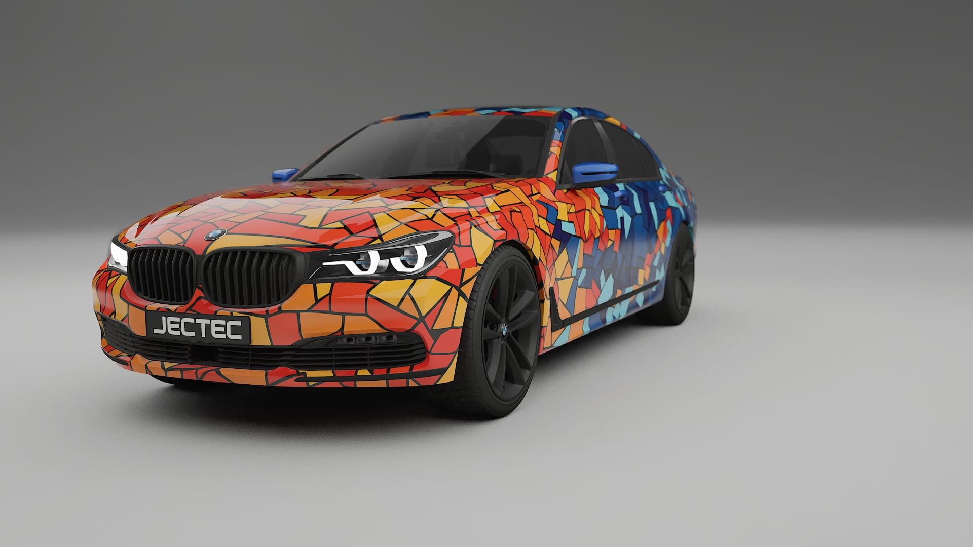 BMW 7 G11 G12 facelift LCI BARCELONA – Design-Wrap PPF-Kit aus bedruckbarer Polyurethanfolie