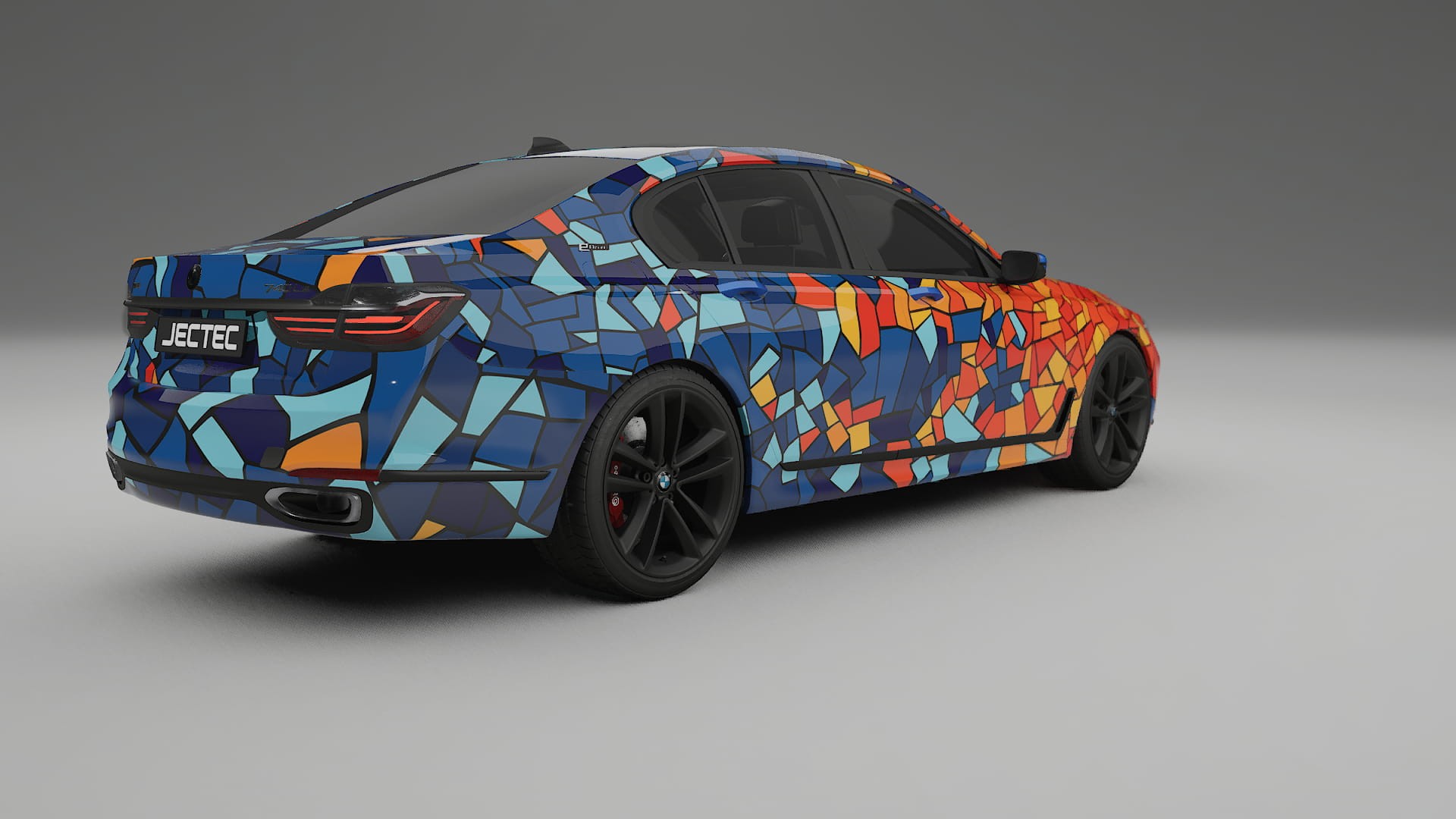 BMW 7 G11 G12 facelift LCI BARCELONA – Design-Wrap PPF-Kit aus bedruckbarer Polyurethanfolie