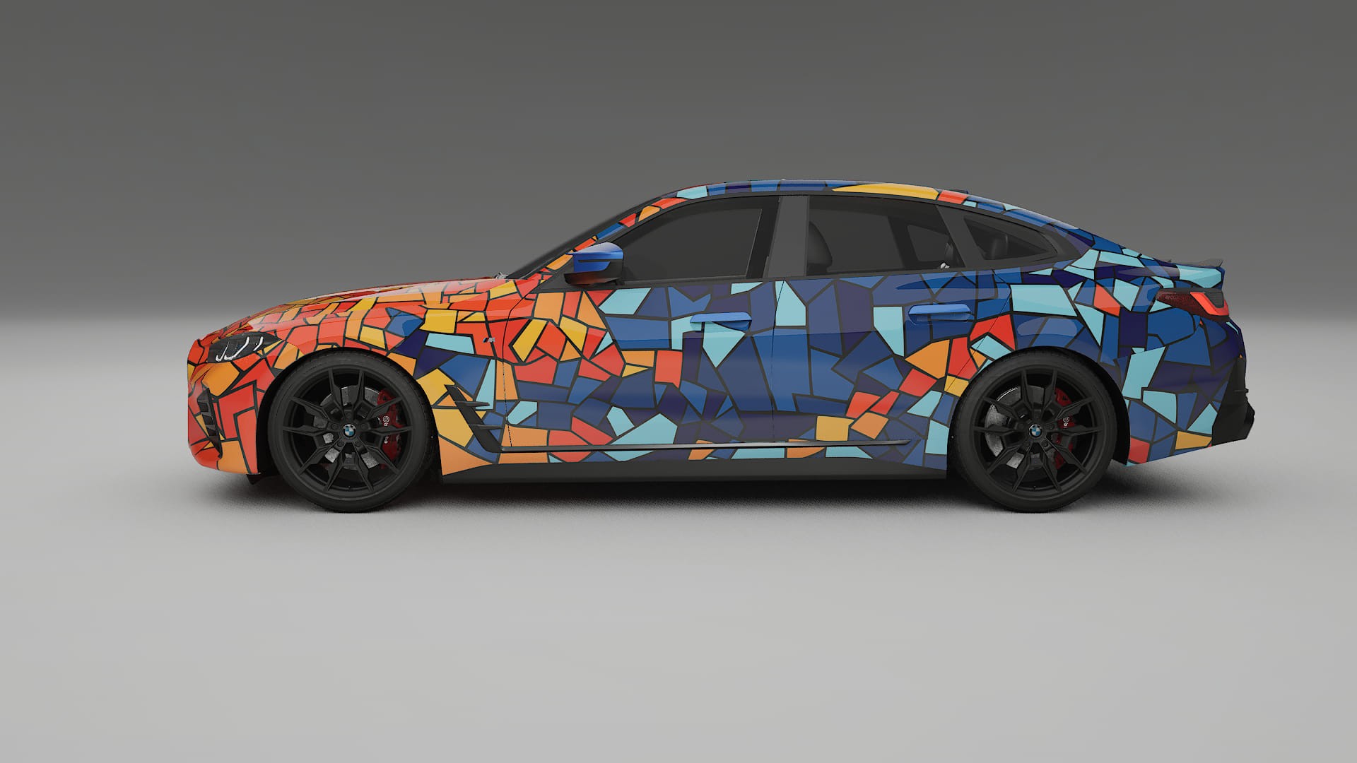 BMW I4 G26 M-Package BARCELONA – Design-Wrap PPF-Kit aus bedruckbarer Polyurethanfolie
