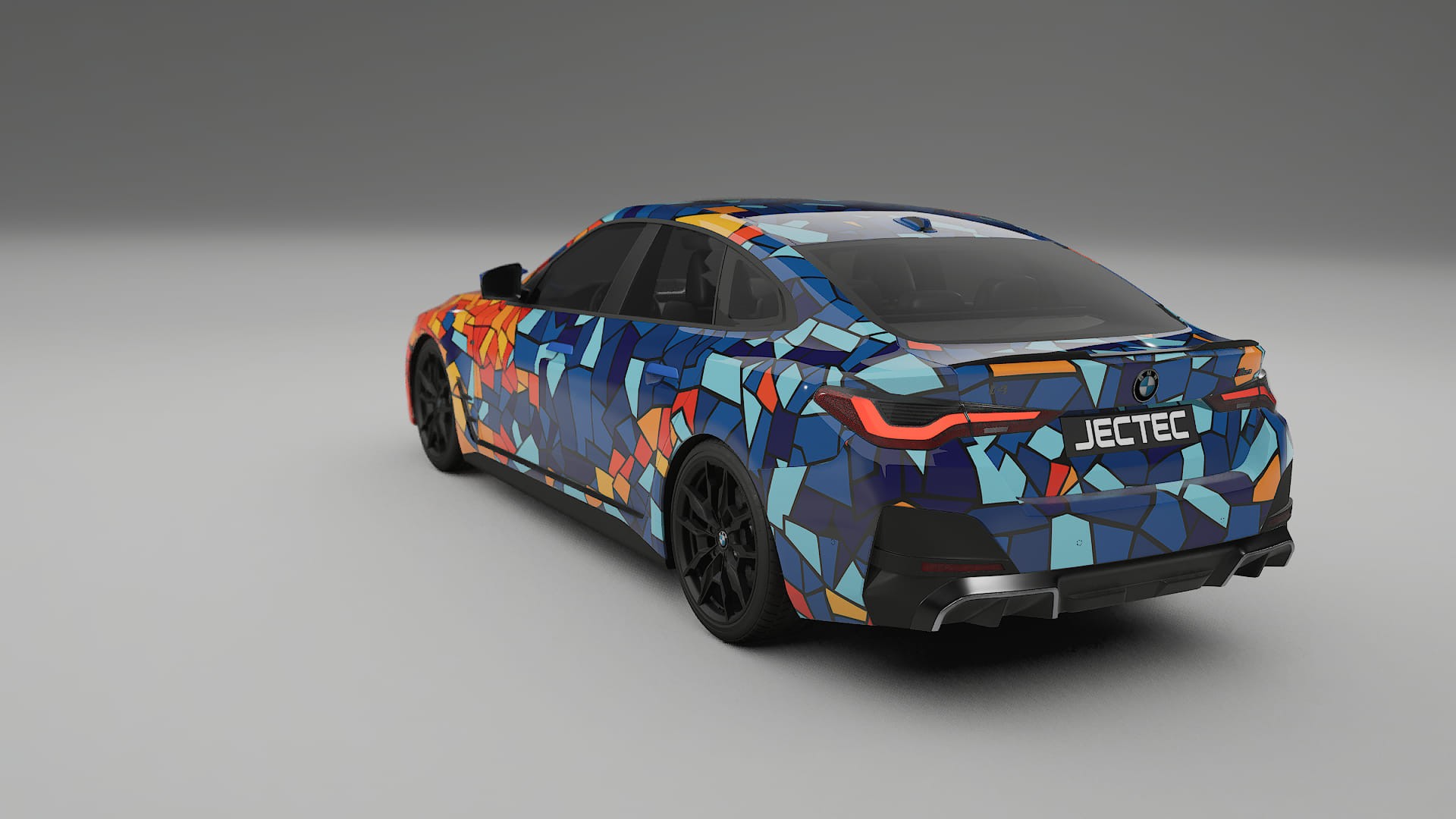 BMW I4 G26 M-Package BARCELONA – Design-Wrap PPF-Kit aus bedruckbarer Polyurethanfolie