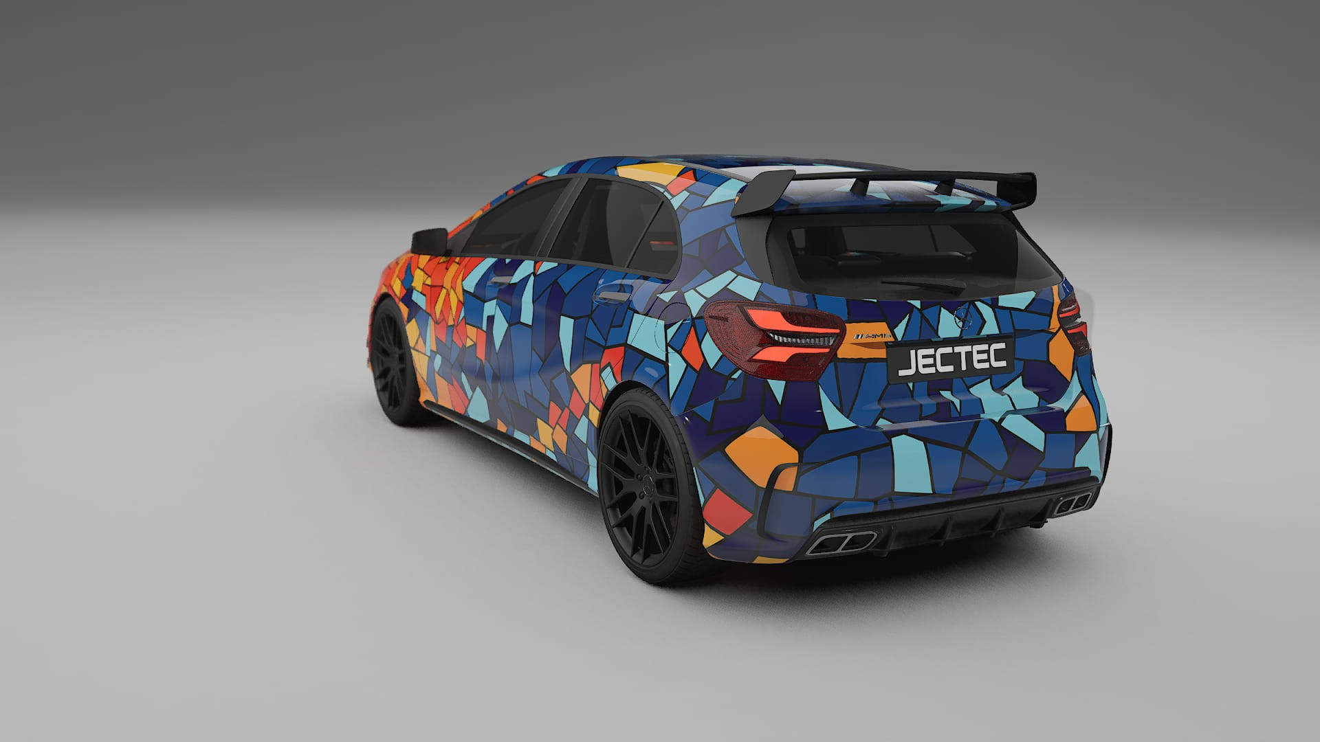 Mercedes A45 AMG W176 BARCELONA – Design-Wrap PPF-Kit aus bedruckbarer Polyurethanfolie