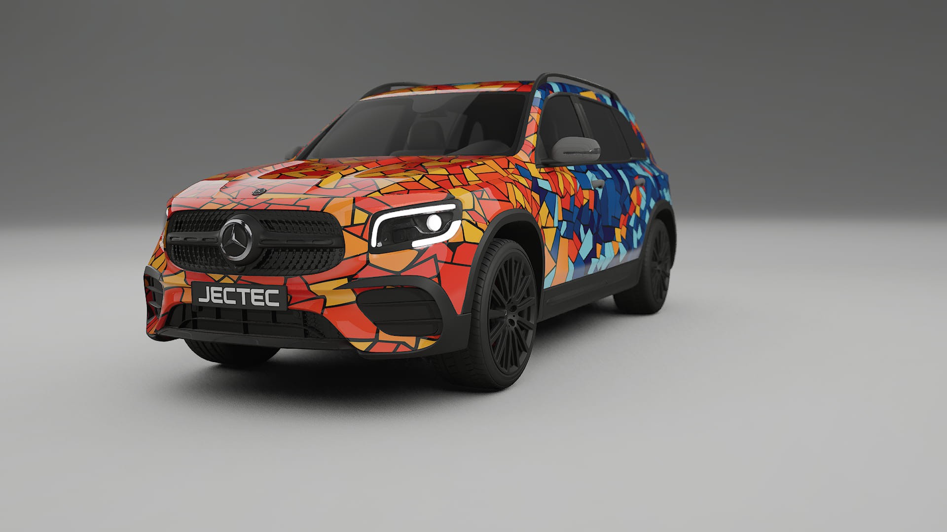 Mercedes AMG GLB BARCELONA – Design-Wrap PPF-Kit aus bedruckbarer Polyurethanfolie