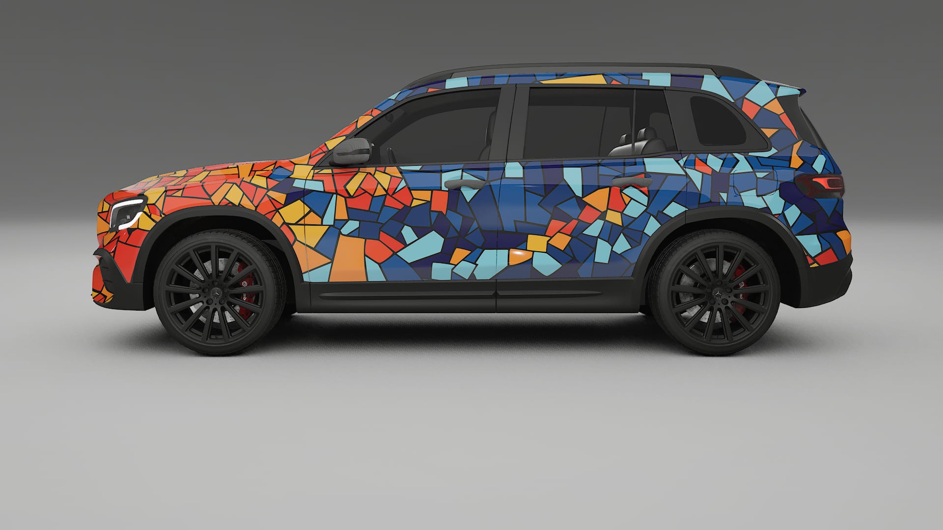 Mercedes AMG GLB BARCELONA – Design-Wrap PPF-Kit aus bedruckbarer Polyurethanfolie