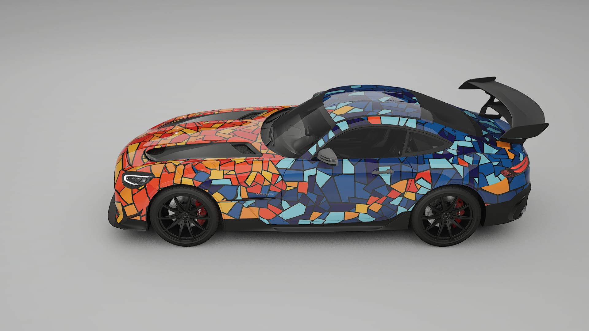 Mercedes AMG GT Black Series C192 Coupe BARCELONA – Design-Wrap PPF-Kit aus bedruckbarer Polyurethanfolie