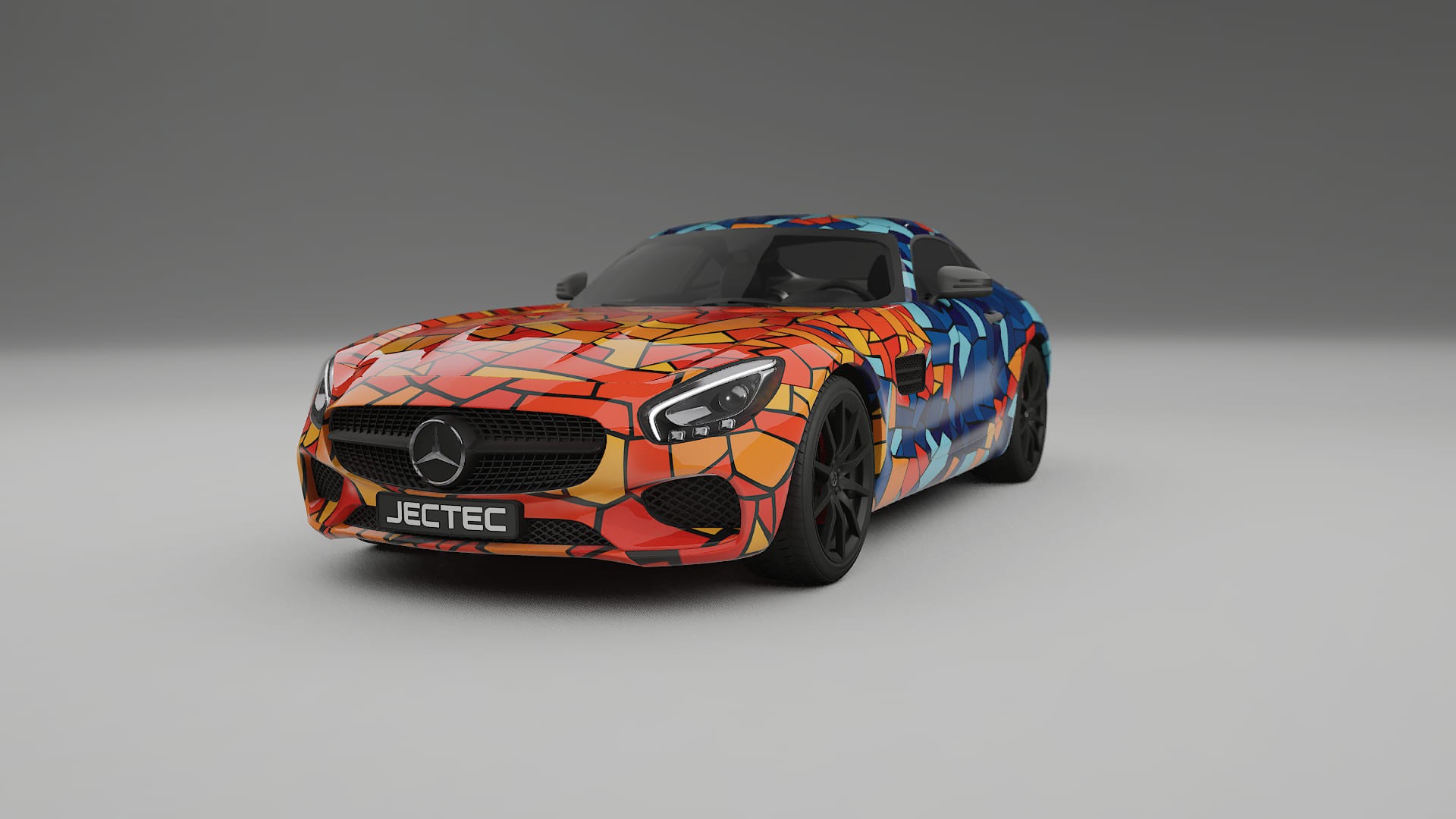 Mercedes AMG GT C190 Coupe BARCELONA – Design-Wrap PPF-Kit aus bedruckbarer Polyurethanfolie