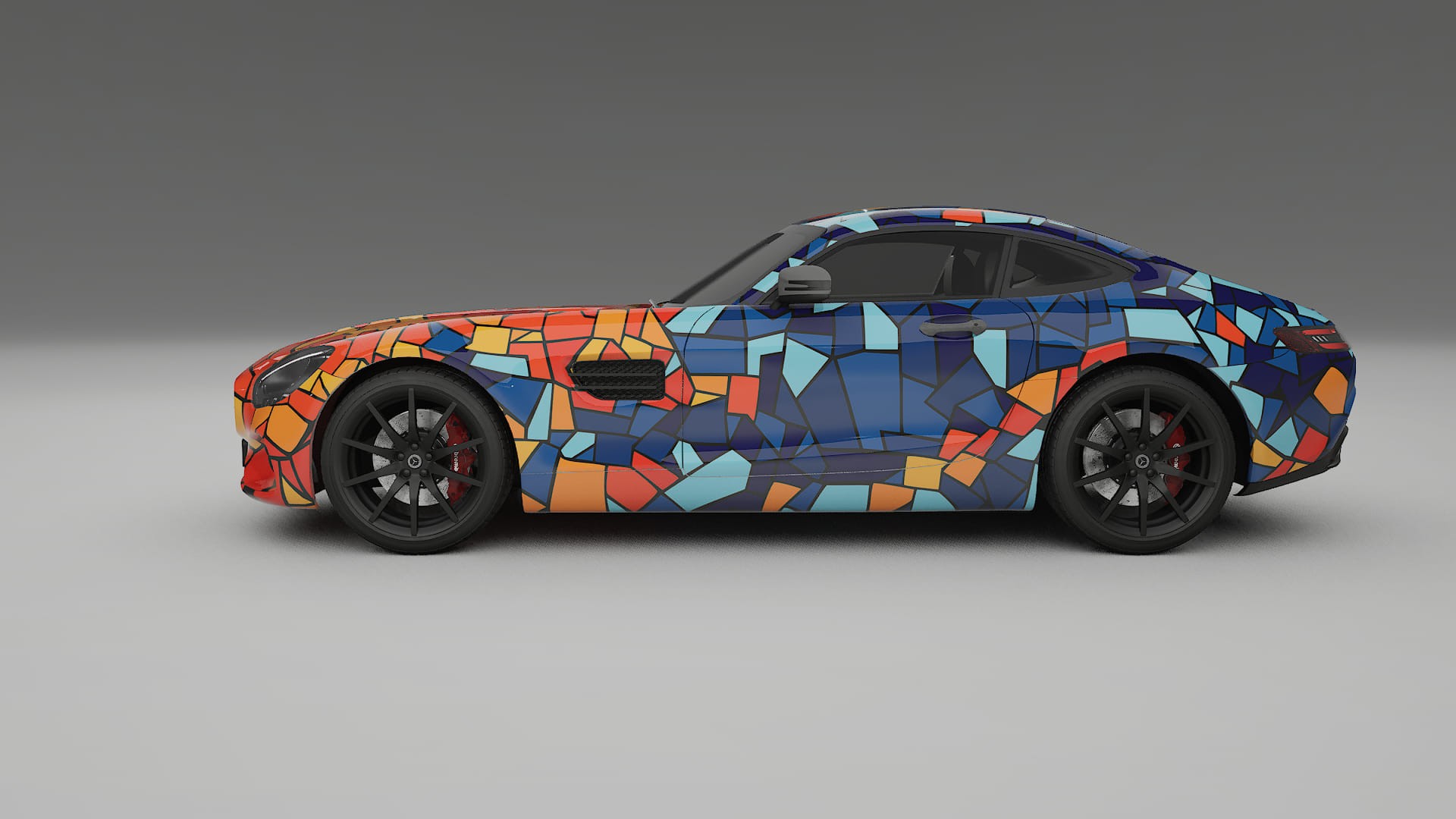 Mercedes AMG GT C190 Coupe BARCELONA Designed Wrap PPF Kit – Printable Polyurethane Film