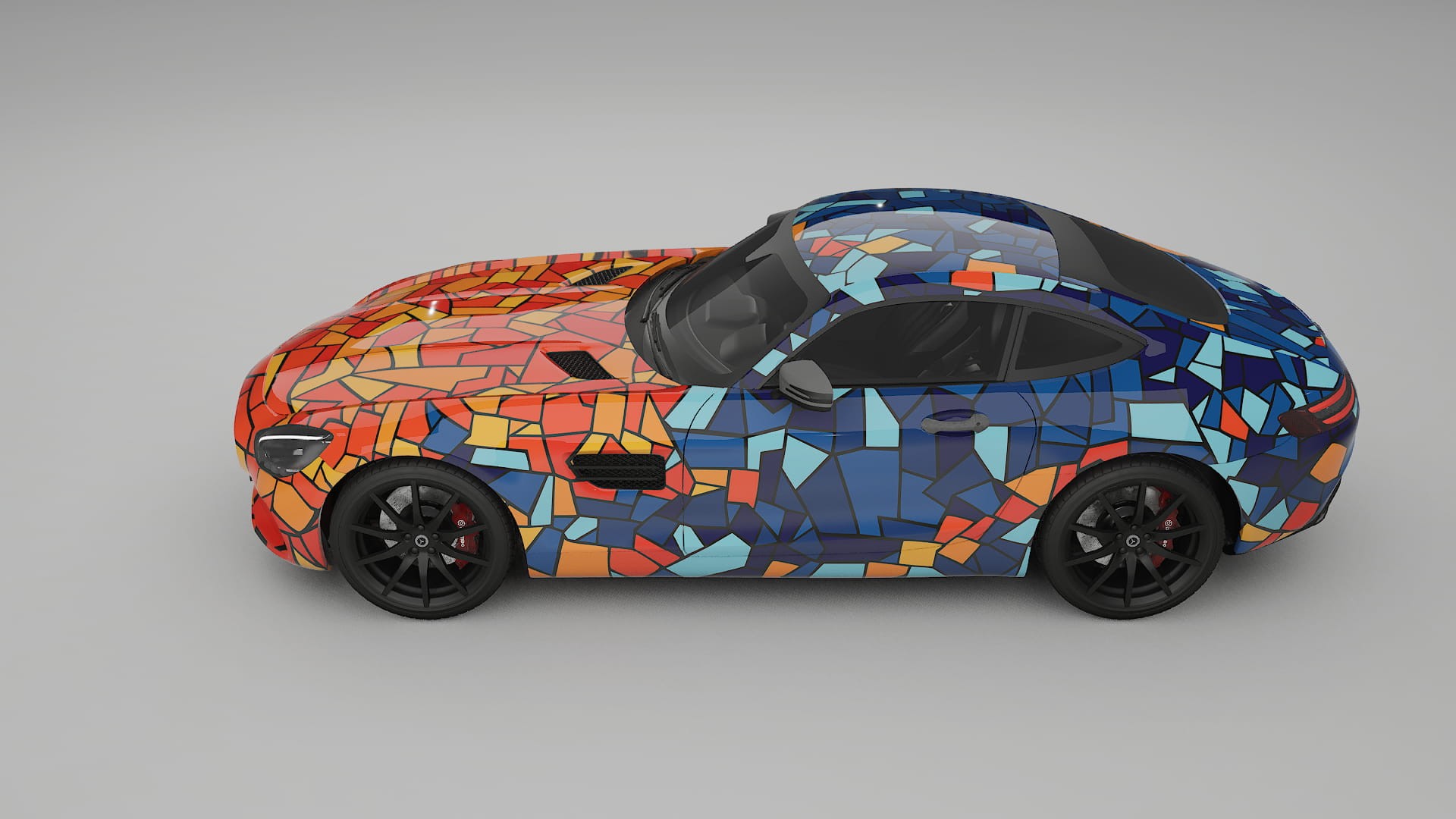 Mercedes AMG GT C190 Coupe BARCELONA Designed Wrap PPF Kit – Printable Polyurethane Film