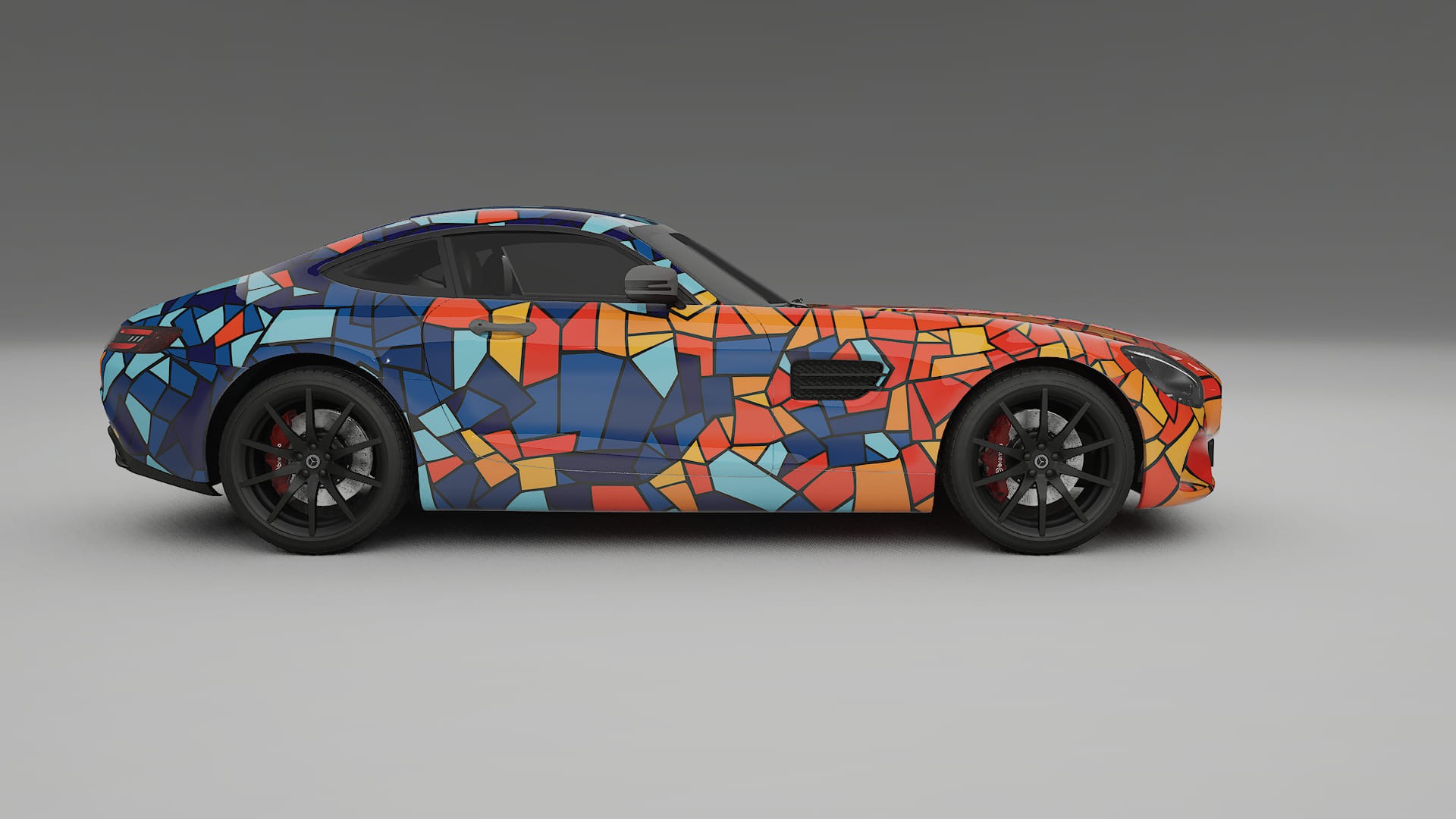 Mercedes AMG GT C190 Coupe BARCELONA – Design-Wrap PPF-Kit aus bedruckbarer Polyurethanfolie