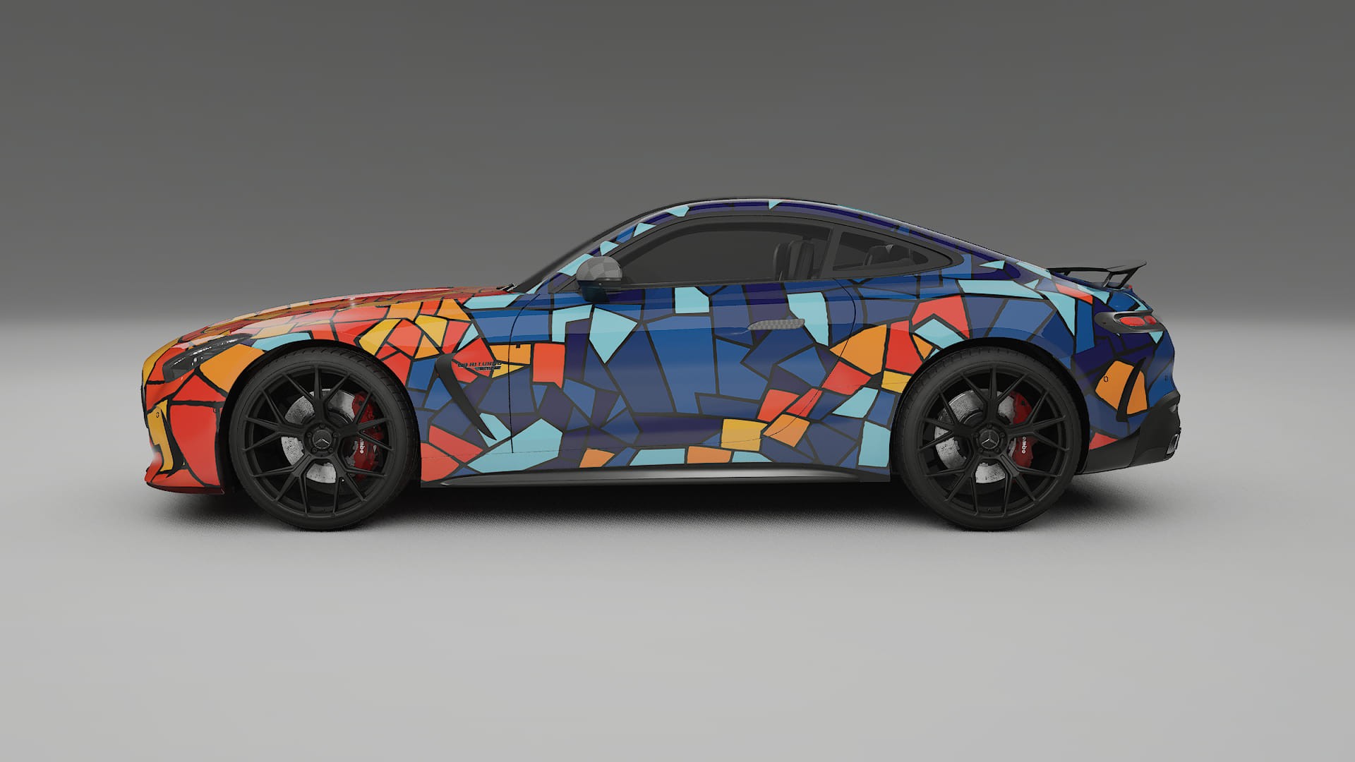 Mercedes AMG GT Coupe C192 BARCELONA Designed Wrap PPF Kit – Printable Polyurethane Film