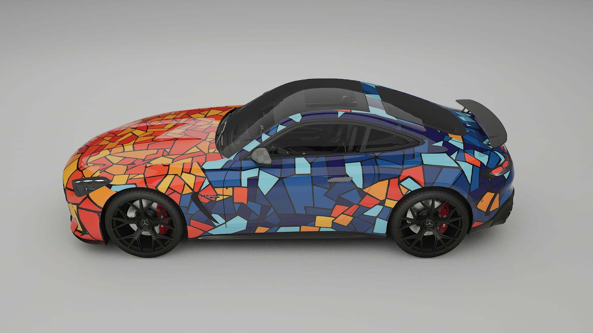 Mercedes AMG GT Coupe C192 BARCELONA Designed Wrap PPF Kit – Printable Polyurethane Film