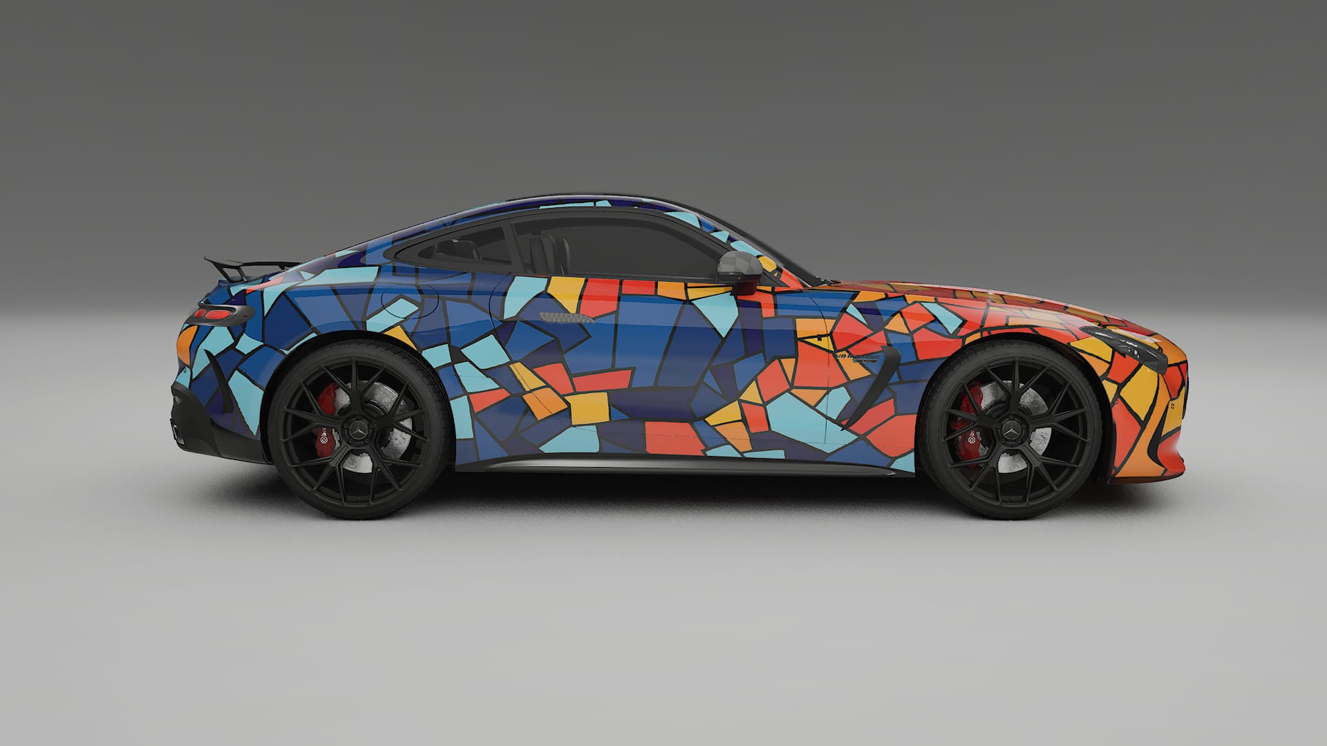 Mercedes AMG GT Coupe C192 BARCELONA Designed Wrap PPF Kit – Printable Polyurethane Film