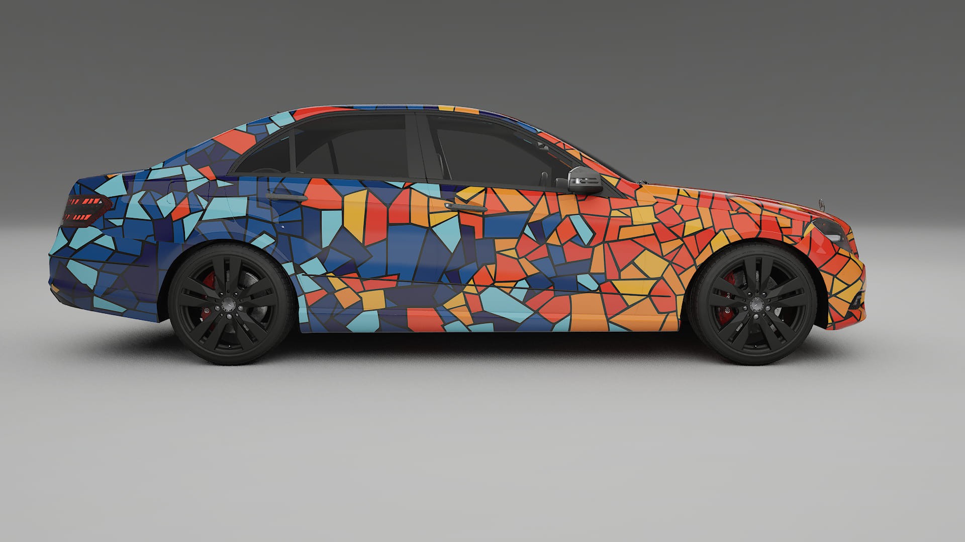 Mercedes E-class Sedan W212 Prefacelift pre-LCI BARCELONA – Design-Wrap PPF-Kit aus bedruckbarer Polyurethanfolie