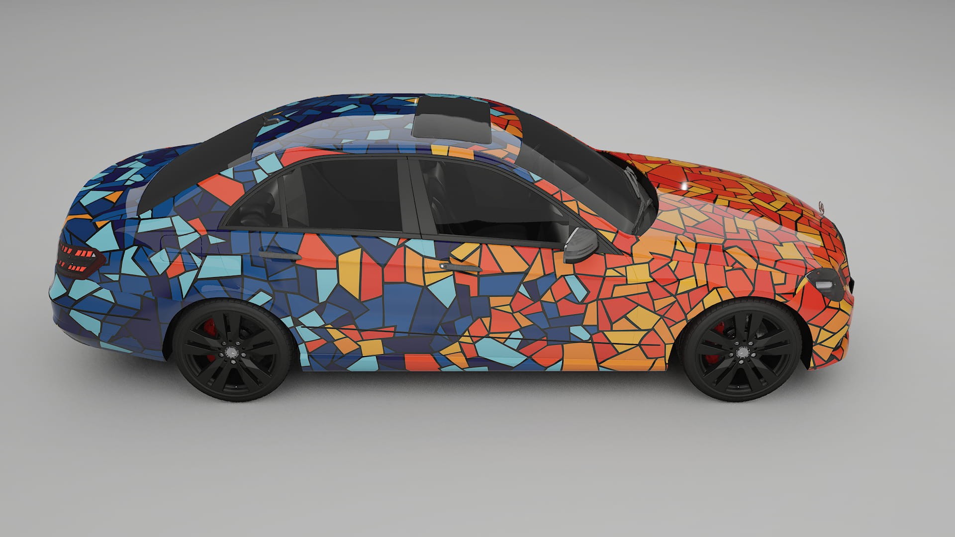 Mercedes E-class Sedan W212 Prefacelift pre-LCI BARCELONA – Design-Wrap PPF-Kit aus bedruckbarer Polyurethanfolie