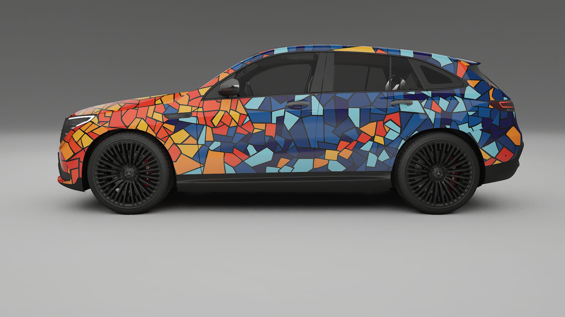 Mercedes EQC AMG BARCELONA – Design-Wrap PPF-Kit aus bedruckbarer Polyurethanfolie