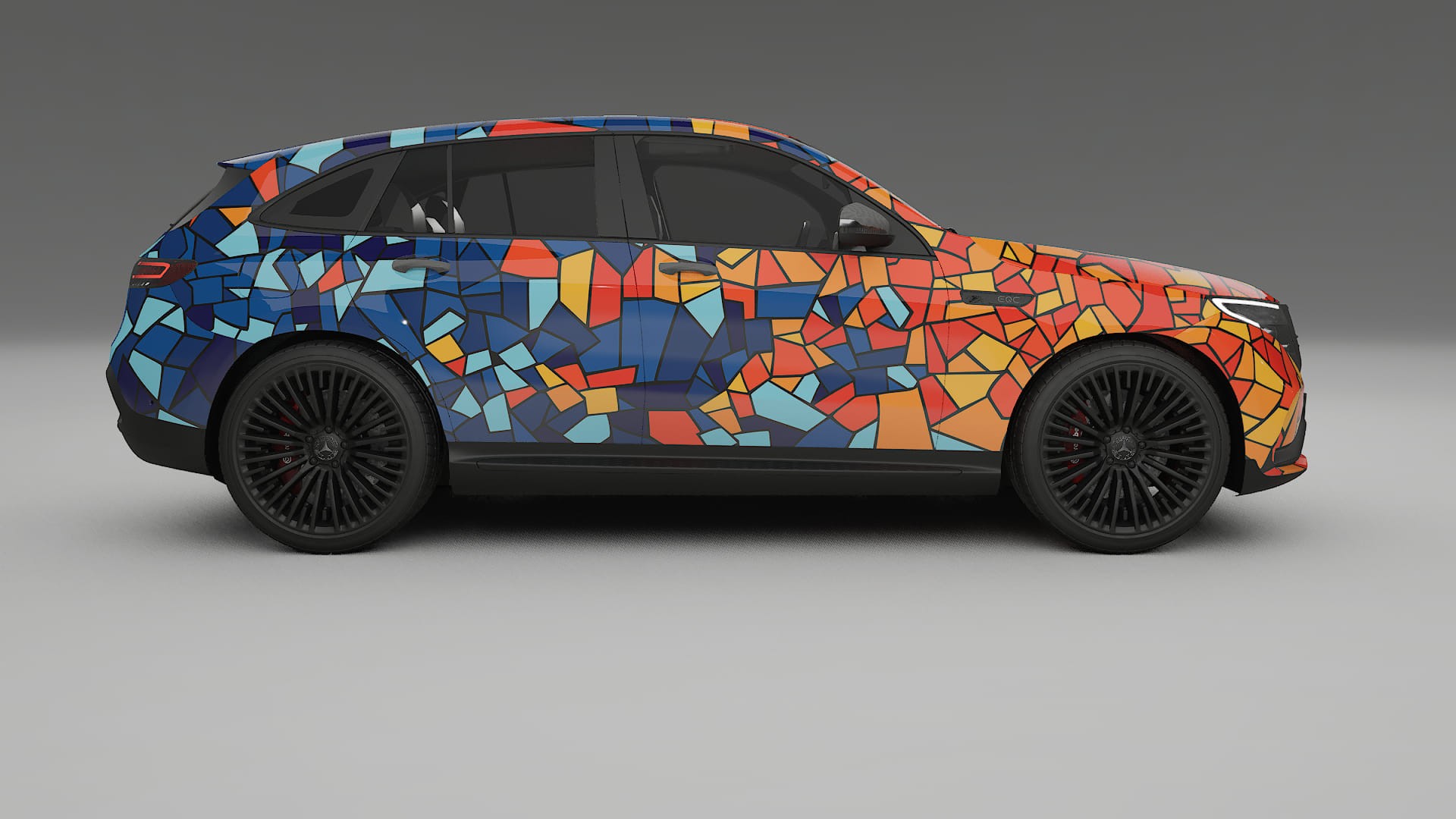 Mercedes EQC AMG BARCELONA Designed Wrap PPF Kit – Printable Polyurethane Film