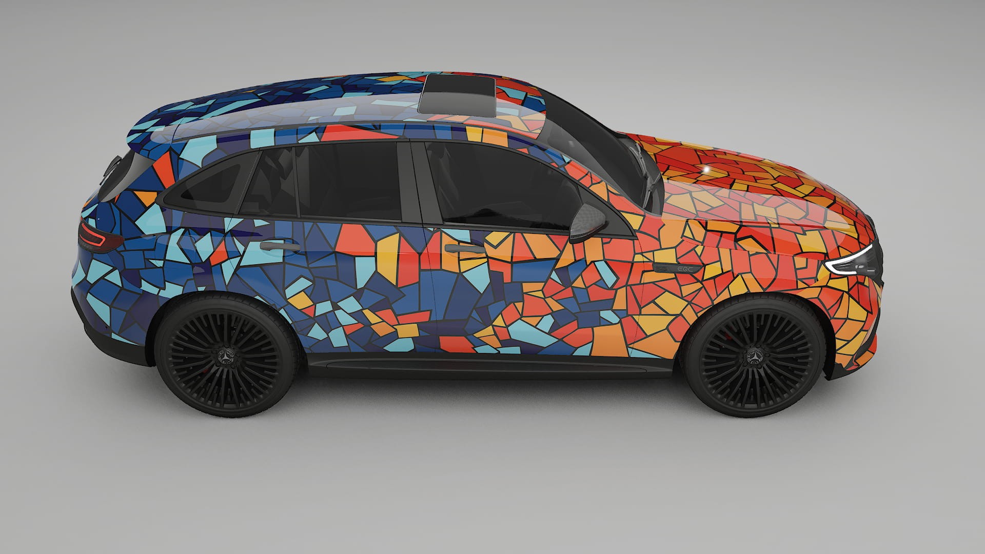 Mercedes EQC AMG BARCELONA Designed Wrap PPF Kit – Printable Polyurethane Film